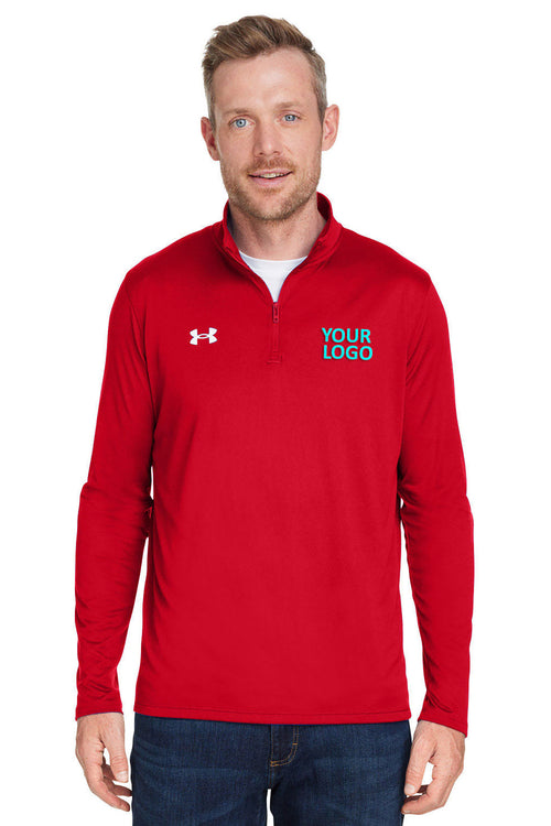 Under Armour Ladies Tech Custom Half-Zips, Red