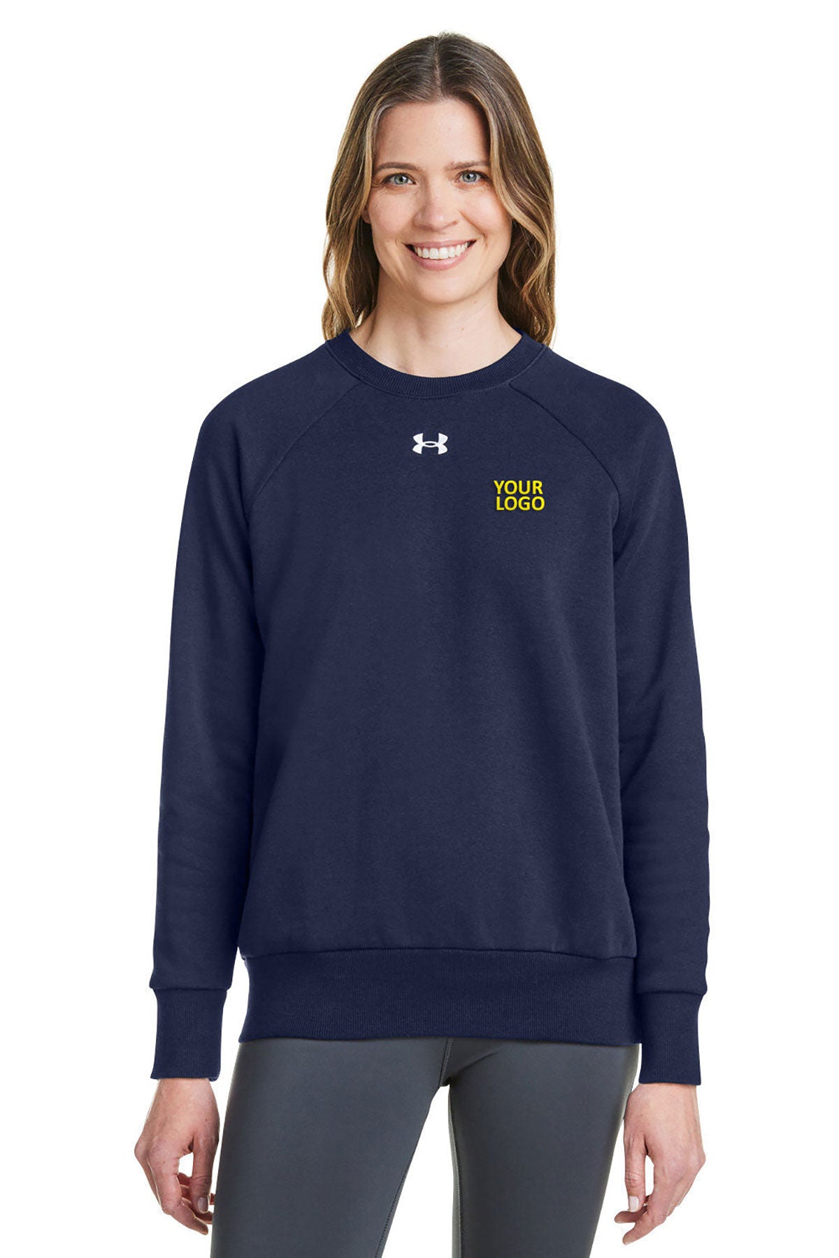 Under Armour Ladies Rival Fleece Custom Sweatshirts, Medium Navy