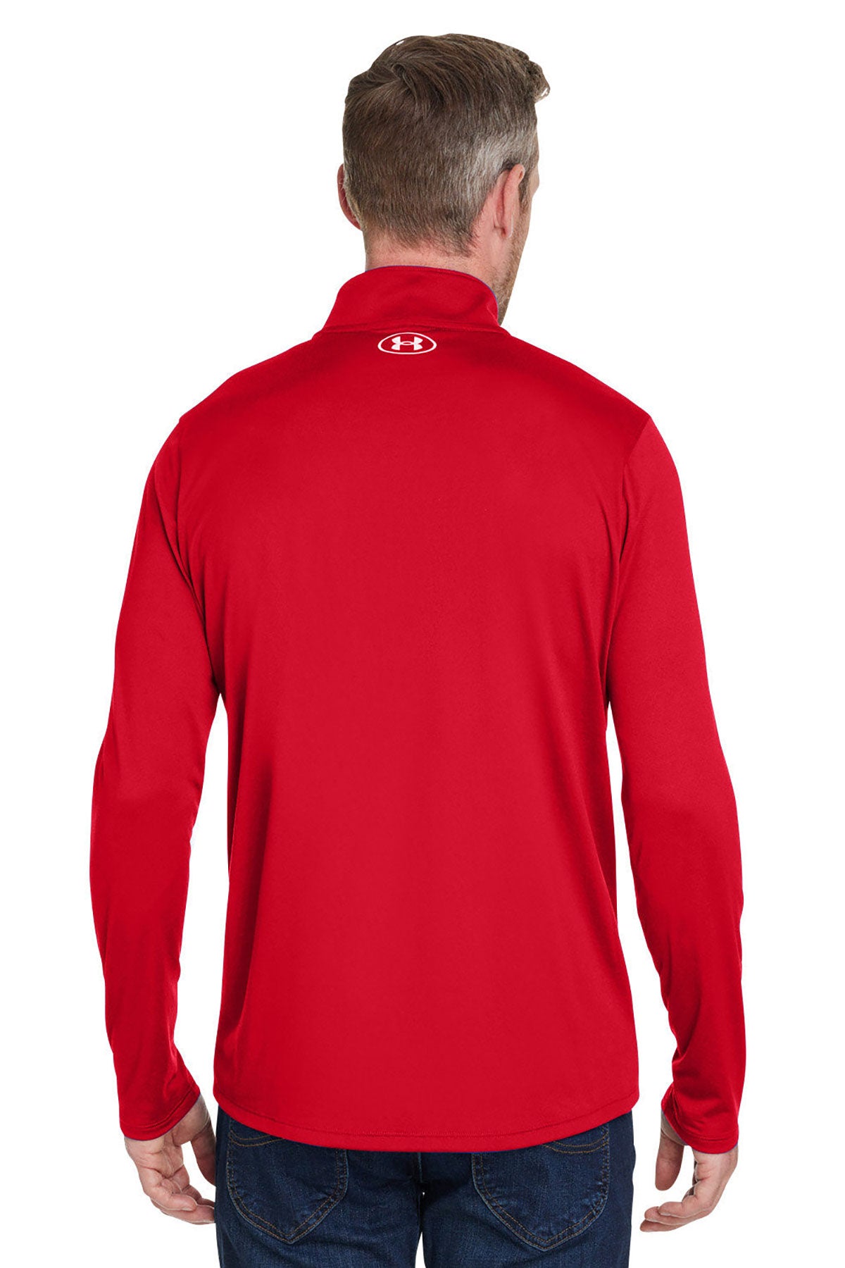 Under Armour Men's Tech Branded Quarter-Zips, Red