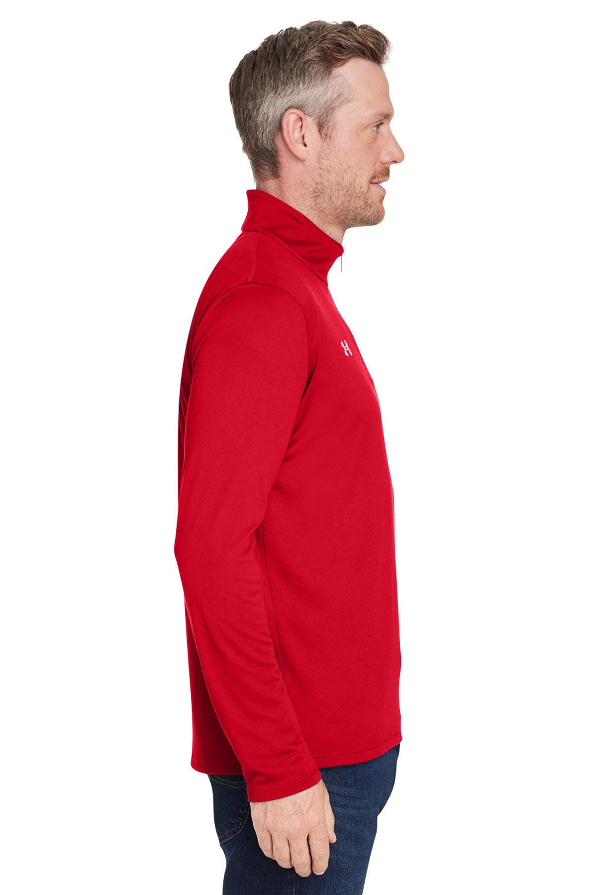 Under Armour Men's Tech Branded Quarter-Zips, Red