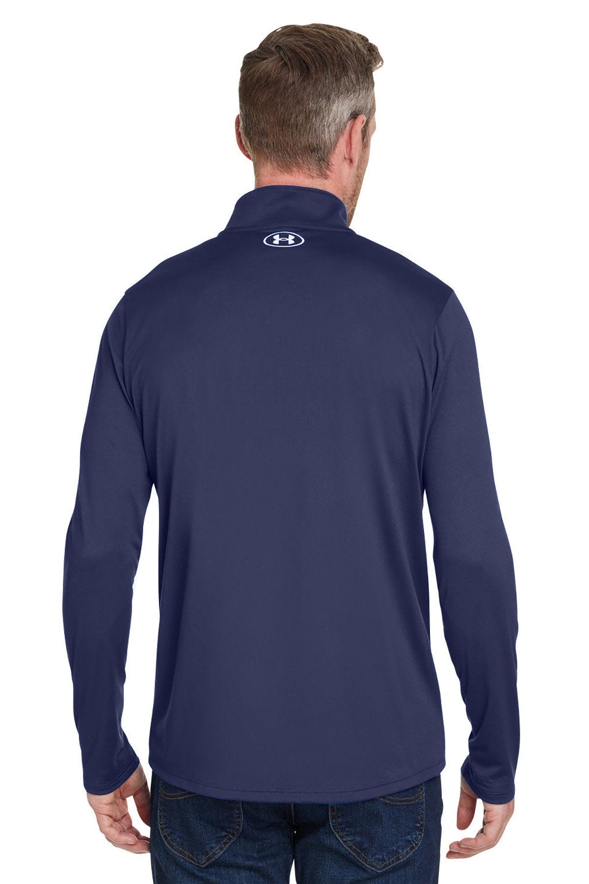 Under Armour Men's Tech Customized Quarter-Zips, Medium Navy [Zura Bio]
