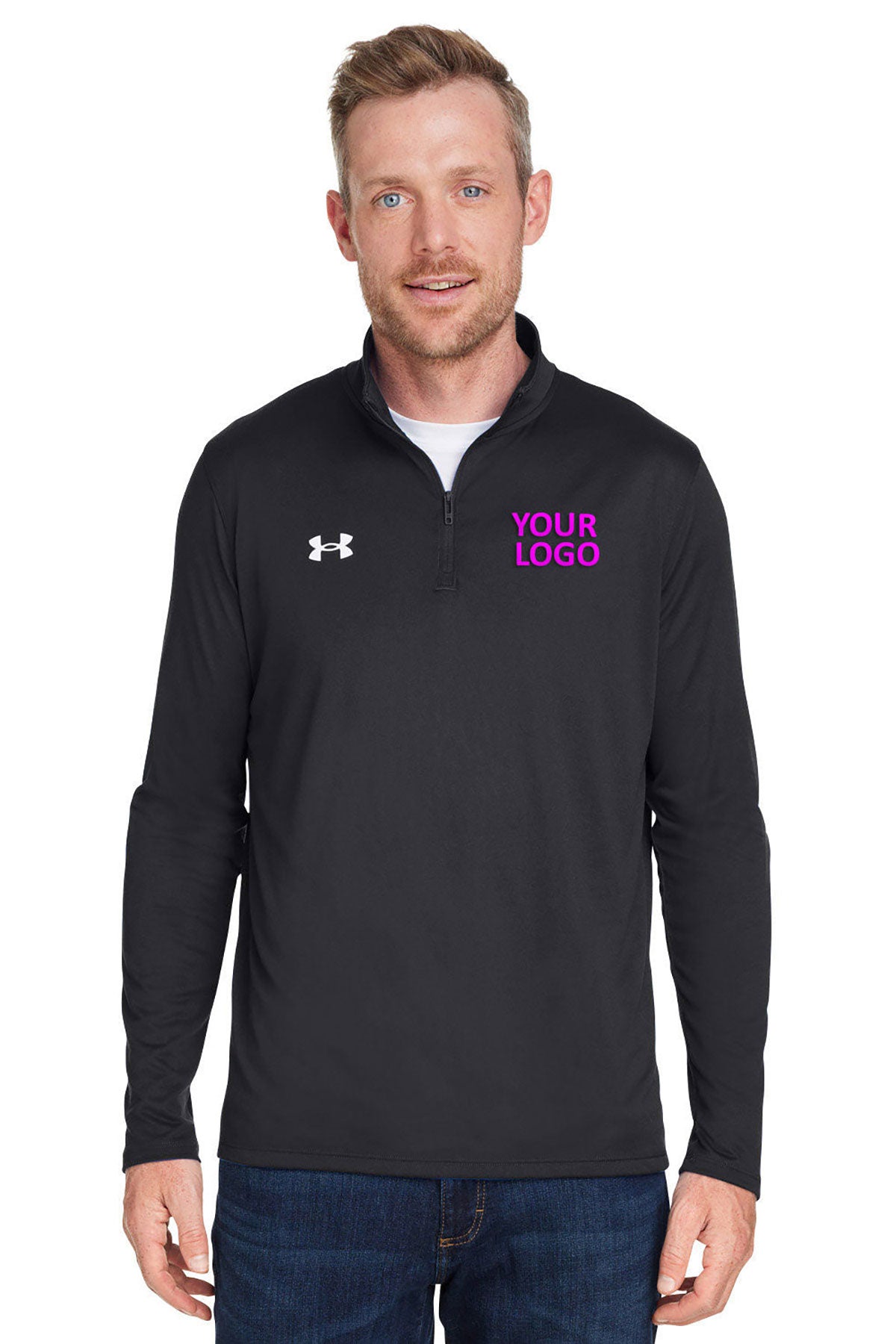 Under Armour Men's Tech Custom Quarter-Zips, Black [St Louis Music]