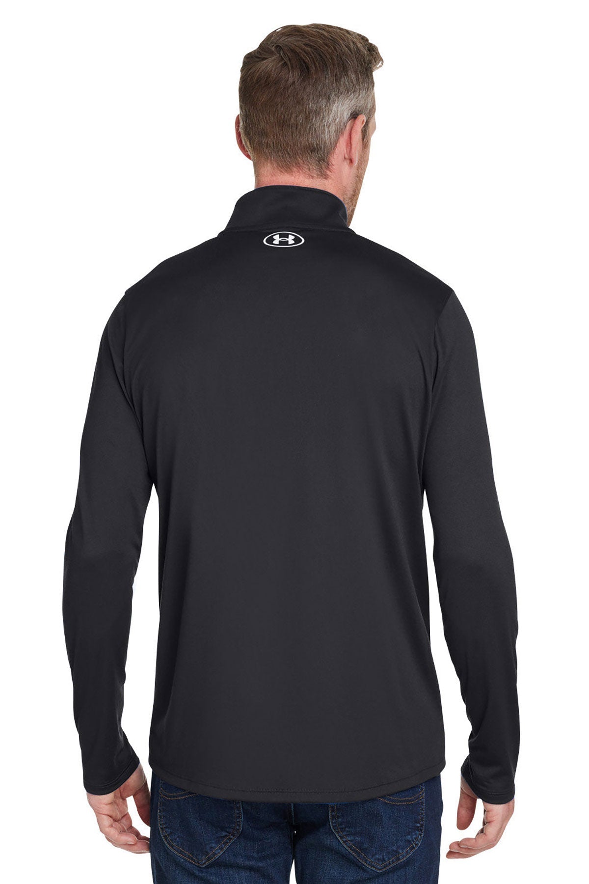 Under Armour Men's Tech Custom Quarter-Zips, Black [Zura Bio]