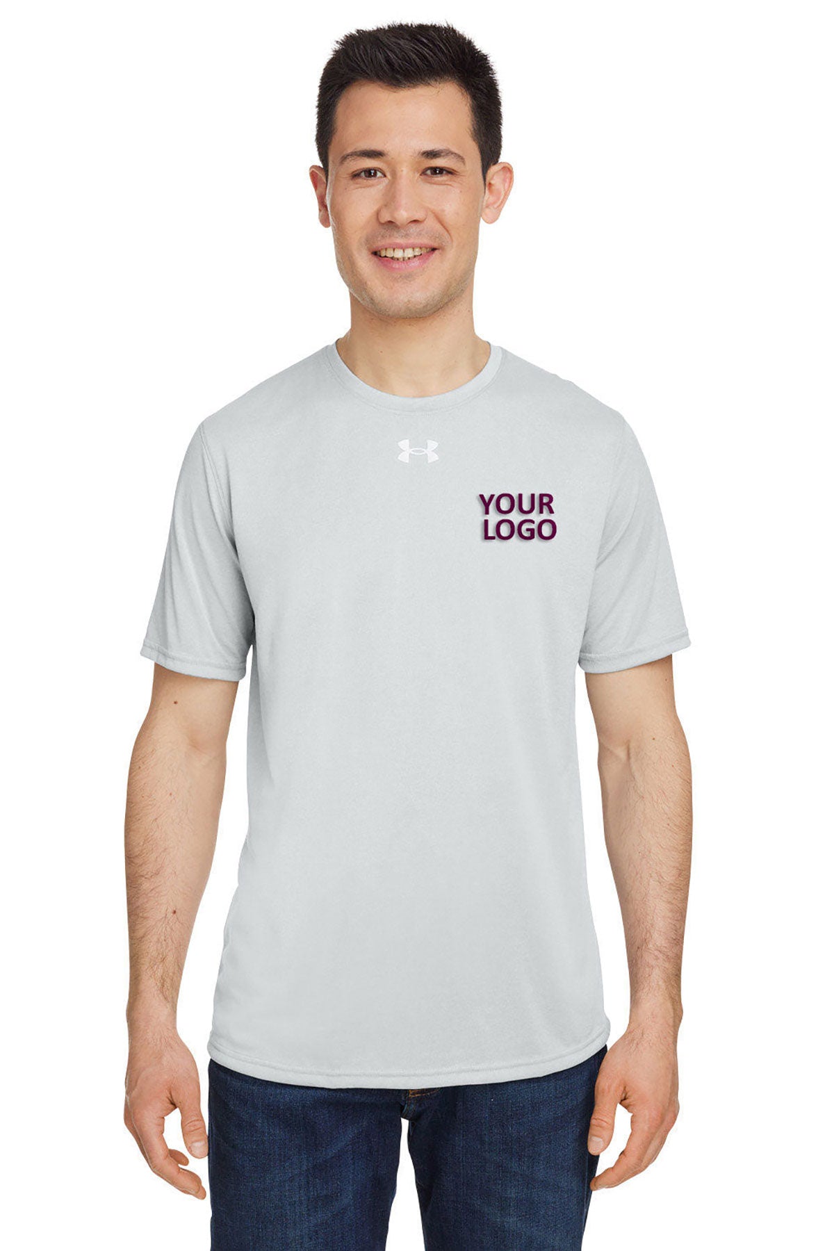 Under Armour Men's Tech Customized T-Shirts, Medium Grey