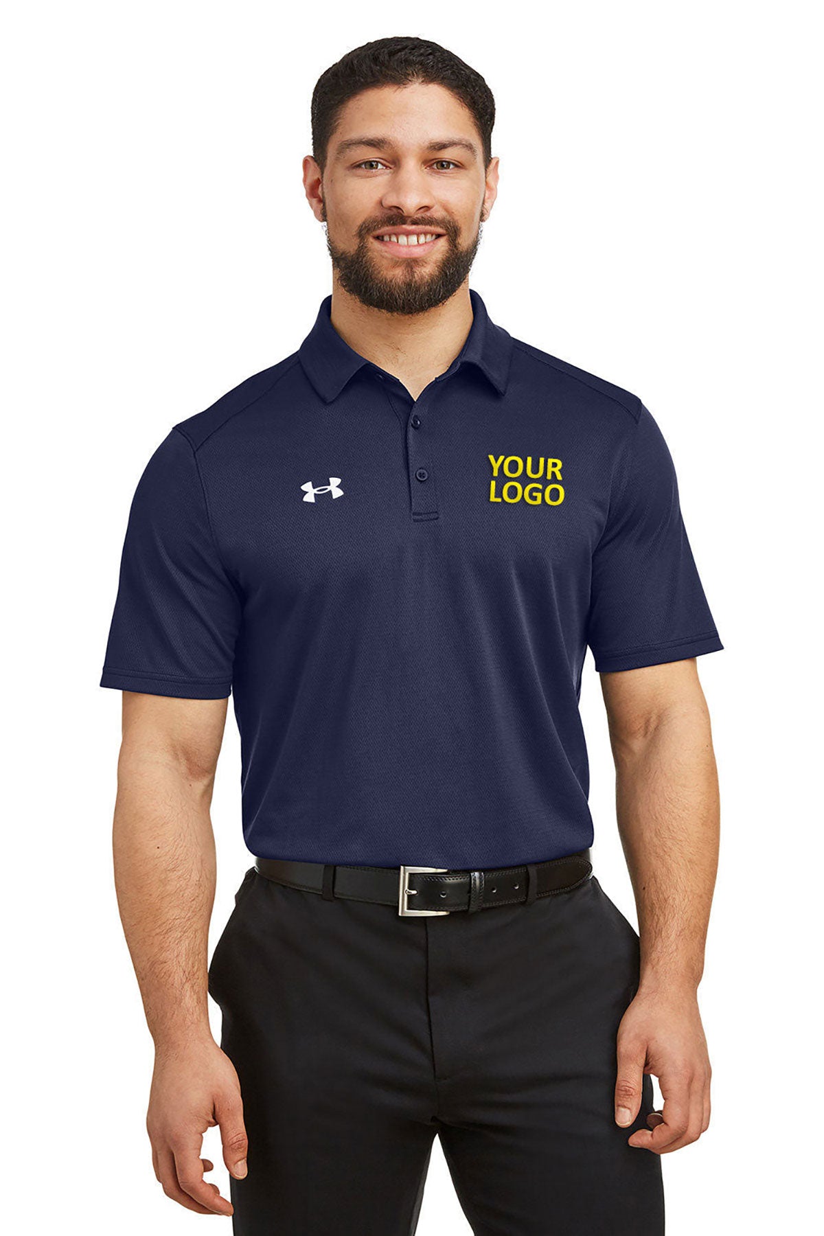 Under Armour Men's Tech Customized Polos, Mid Navy [Skurka Aerospace, Inc.]