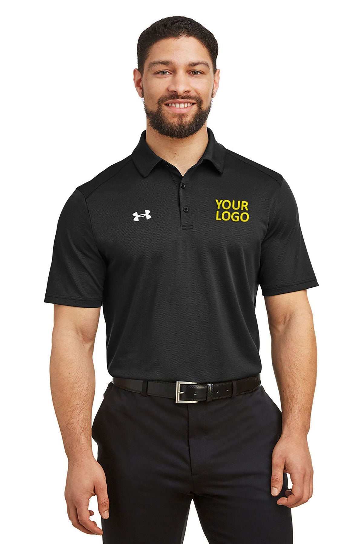 Under Armour Men's Tech Custom Polos, Black [Orpical Technology Solutions]