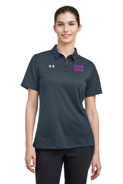 Under Armour Men's Tech Branded Polos, Stealth Grey