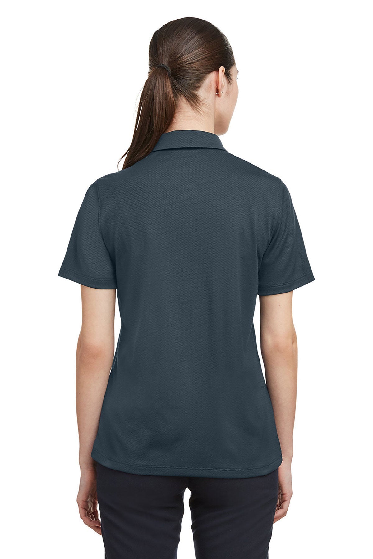 Under Armour Ladies Tech Branded Polos, Stealth Grey