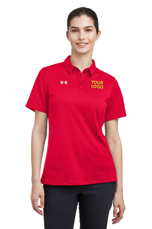 Under Armour Men's Tech Customized Polos, Red