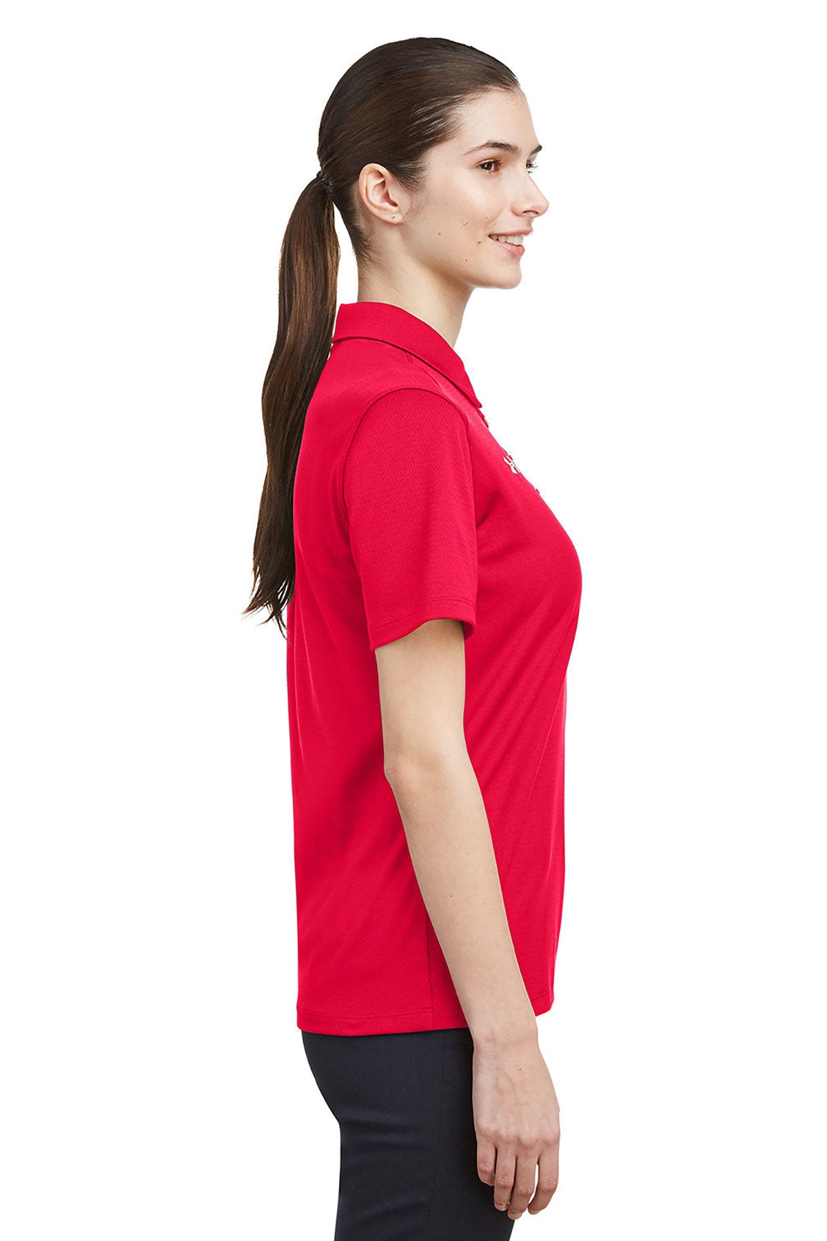 Under Armour Ladies Tech Custom Polos, Red