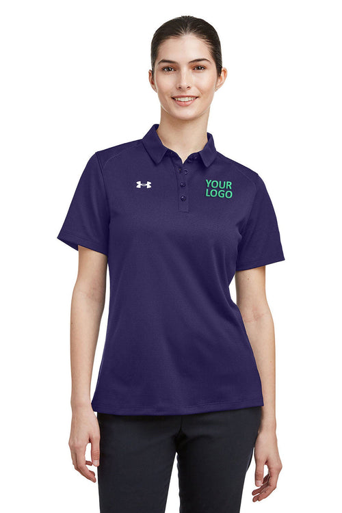 Under Armour Men's Tech Branded Polos, Purple