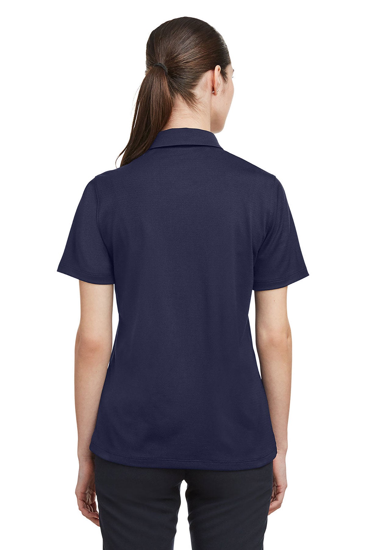 Under Armour Ladies Tech Branded Polos, Medium Navy