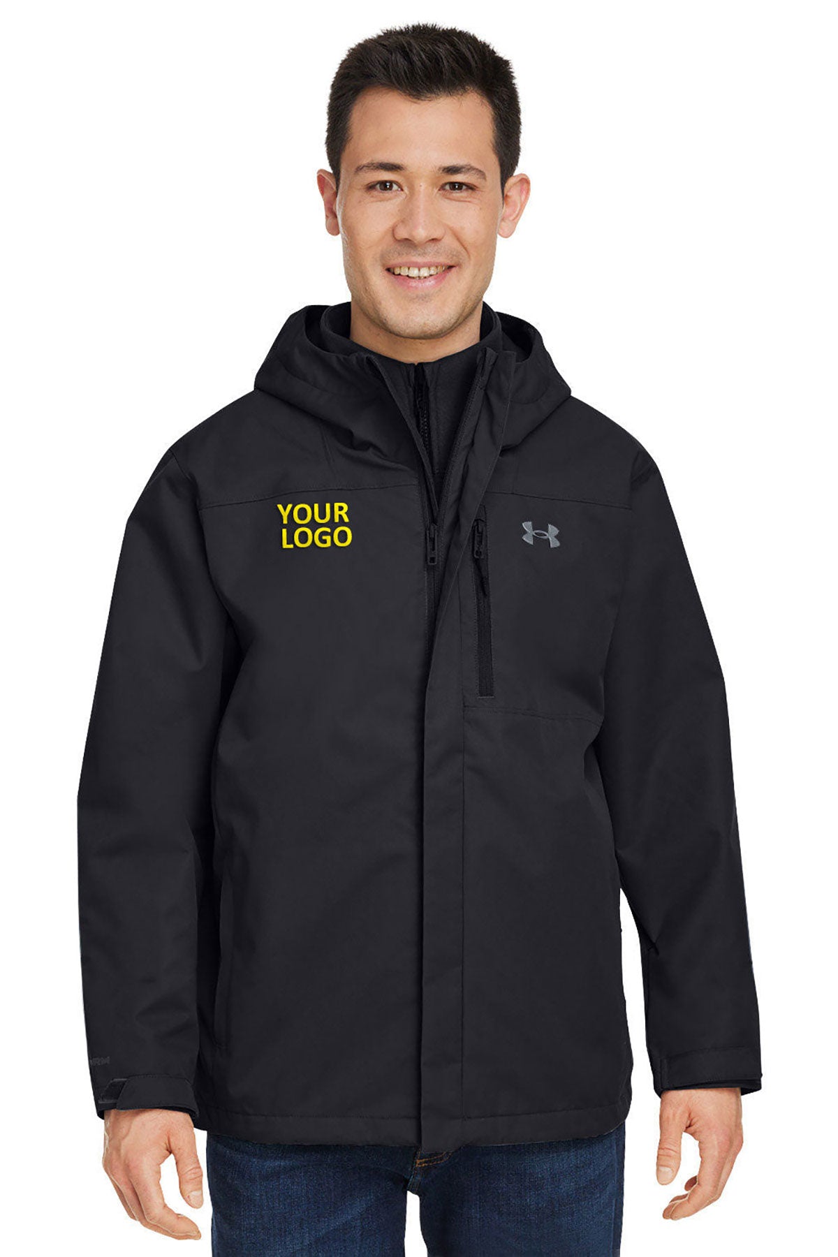 Under Armour Men's Porter 3-in-1 Custom Jackets, Black