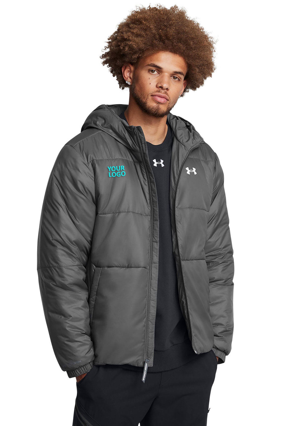 Under Armour Mens LW Custom Insulated Jackets, Castle Rock