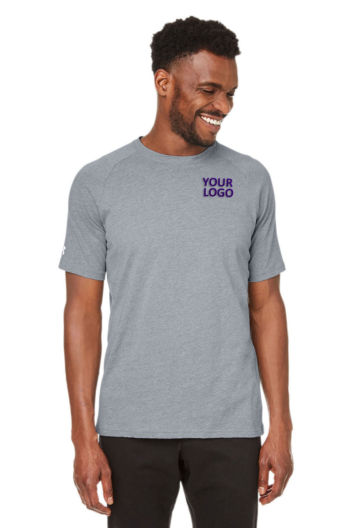 Under Armour Unisex Athletics Branded T-Shirts, Steel