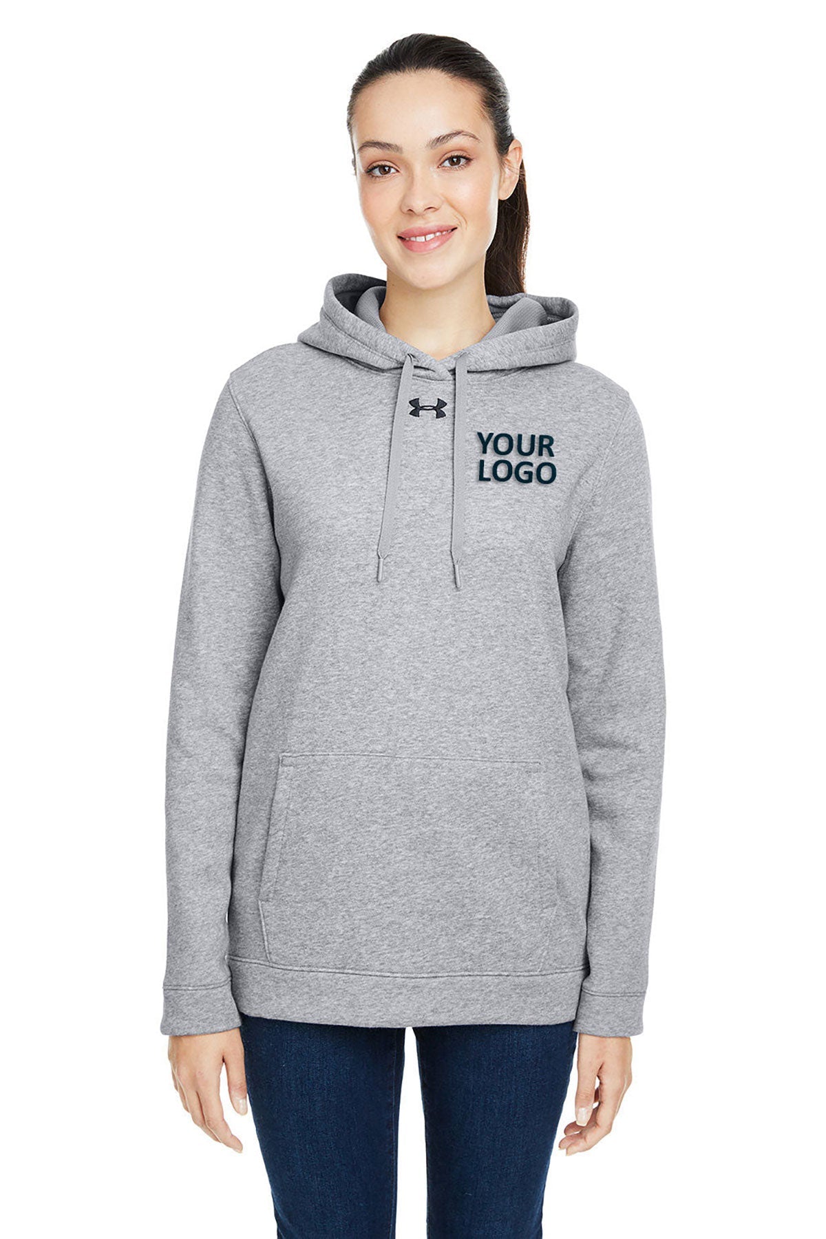 custom design sweatshirts Under Armour True Gray Heather 1300261