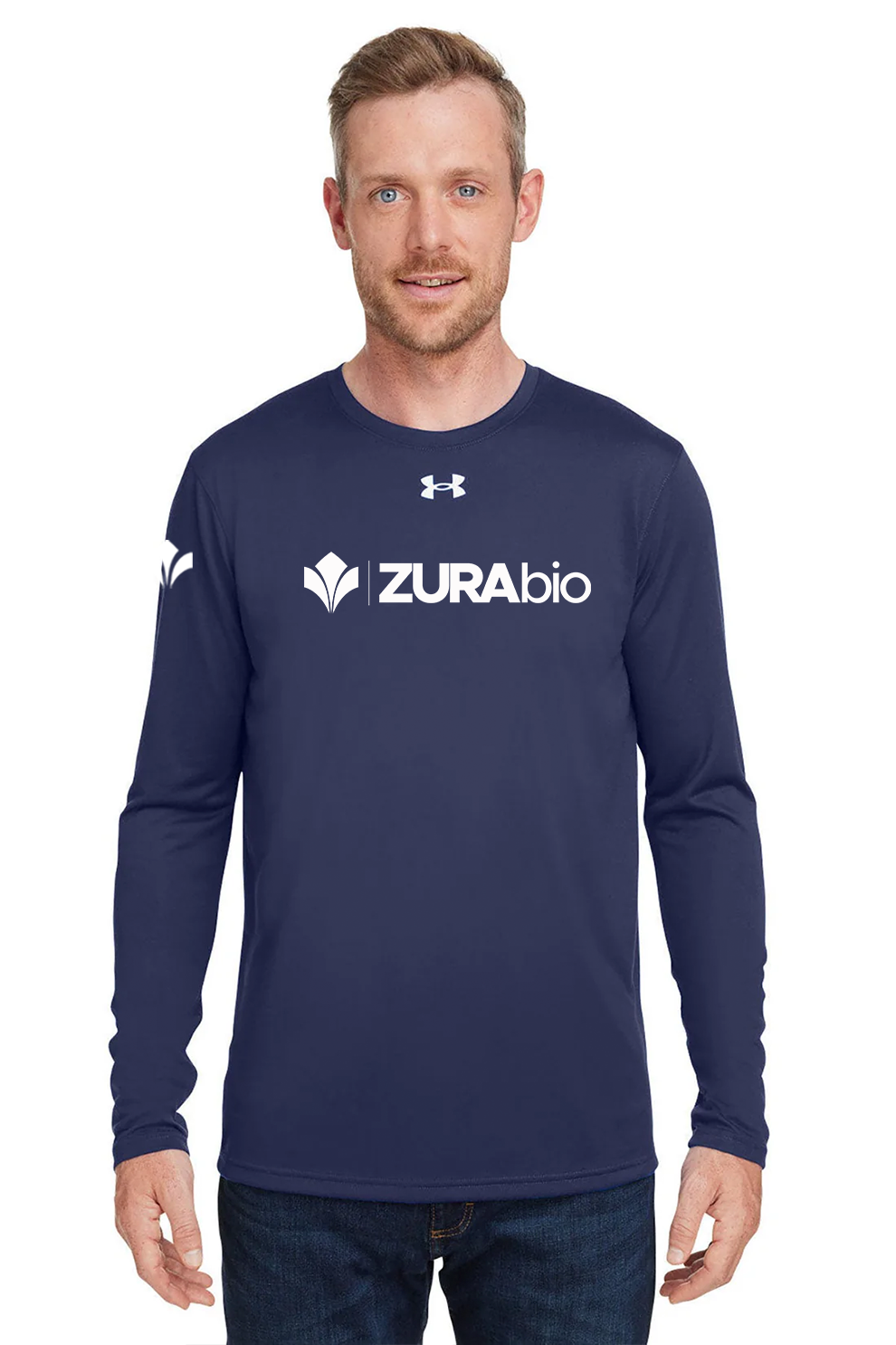 Under Armour Men's Tech Long-Sleeve T-Shirt, Navy [Zura Bio]