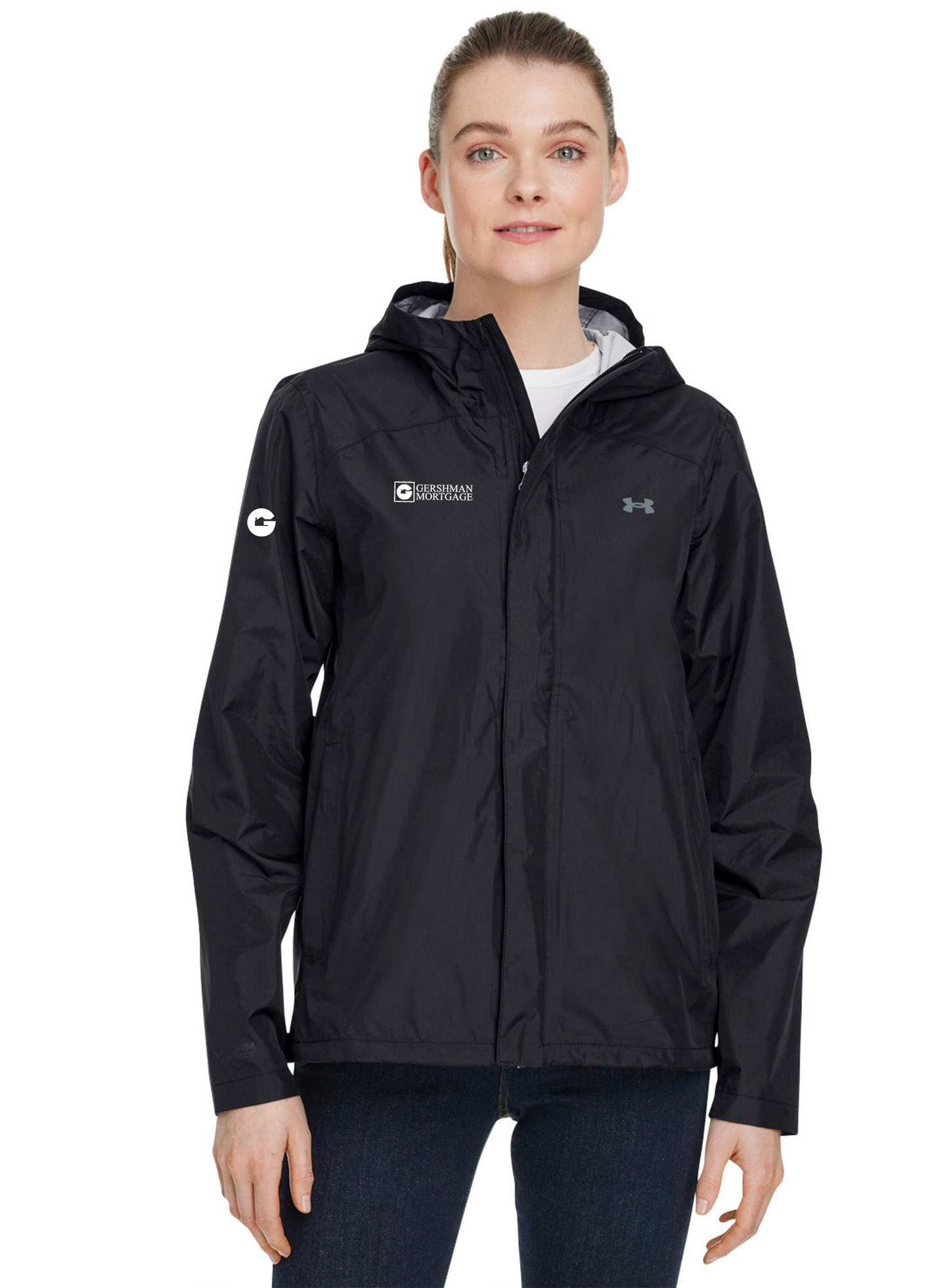 Under Armour Ladies Cloudstrike 2.0 Jacket, Black/ Grey [Gershman Mortgage]