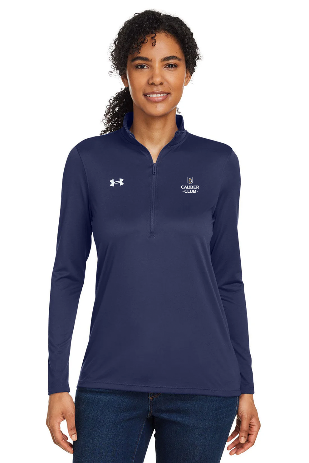 Under Armour Ladies Tech Half-Zip, Navy [Lake Erie Arms]