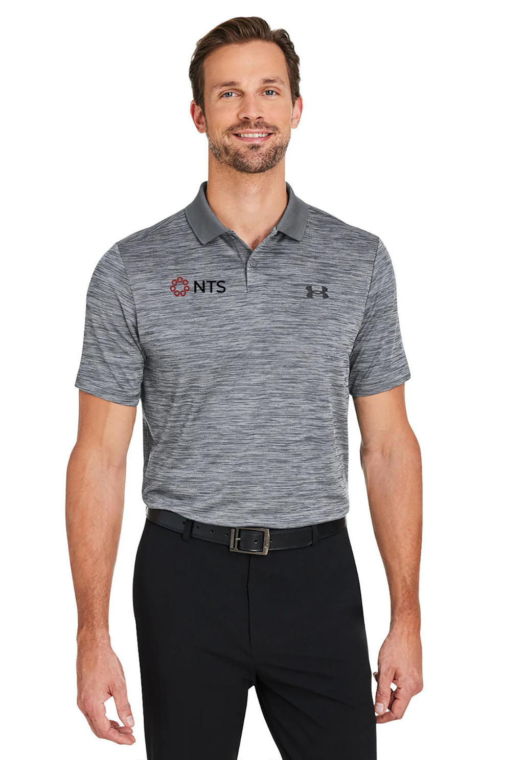 Under Armour Mens Golf Polo, Grey [NexTech Solutions]