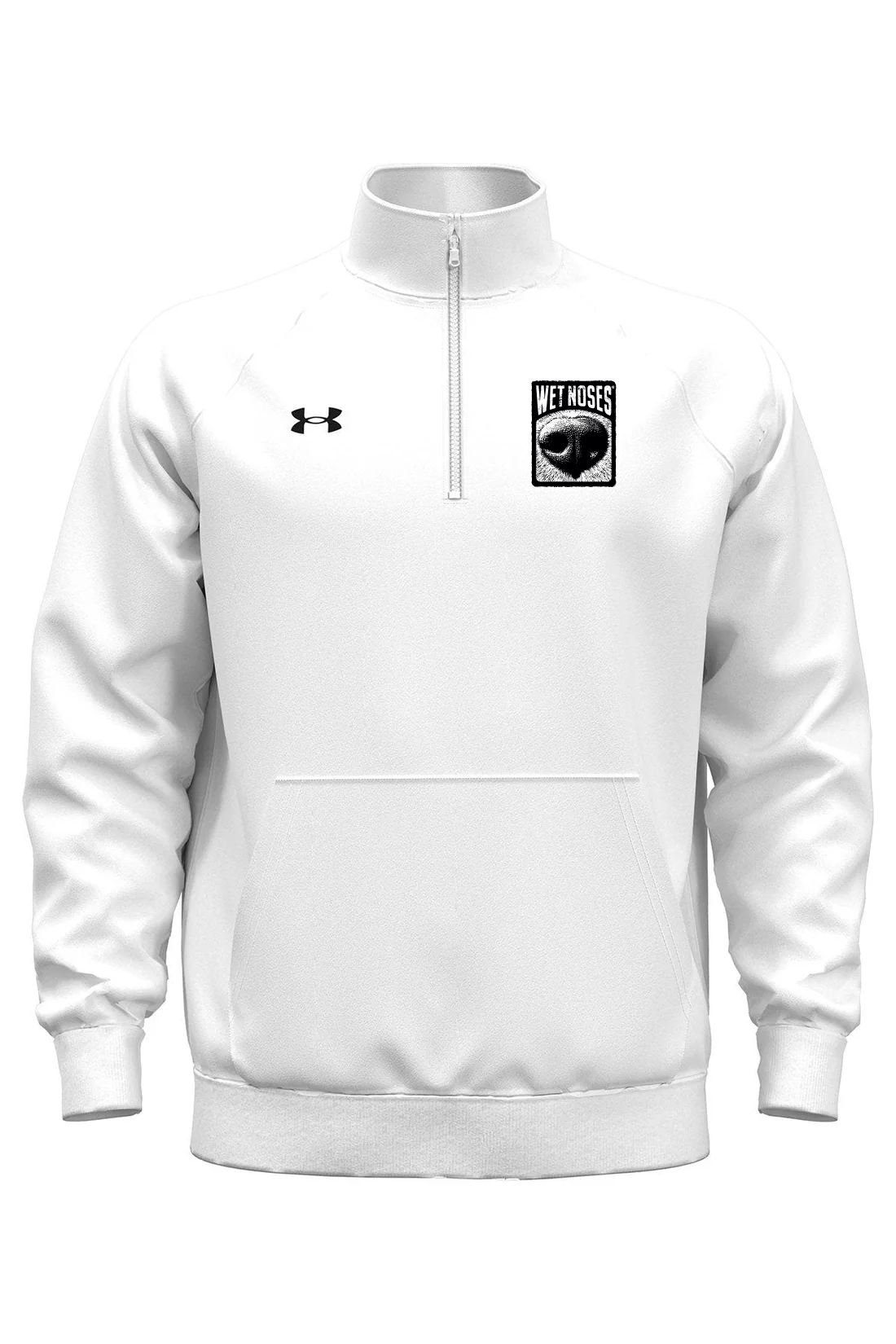 Under Armour Mens Rival Fleece Quarter-Zip, White [Wet Noses Natural Dog Treat Company, LLC.]