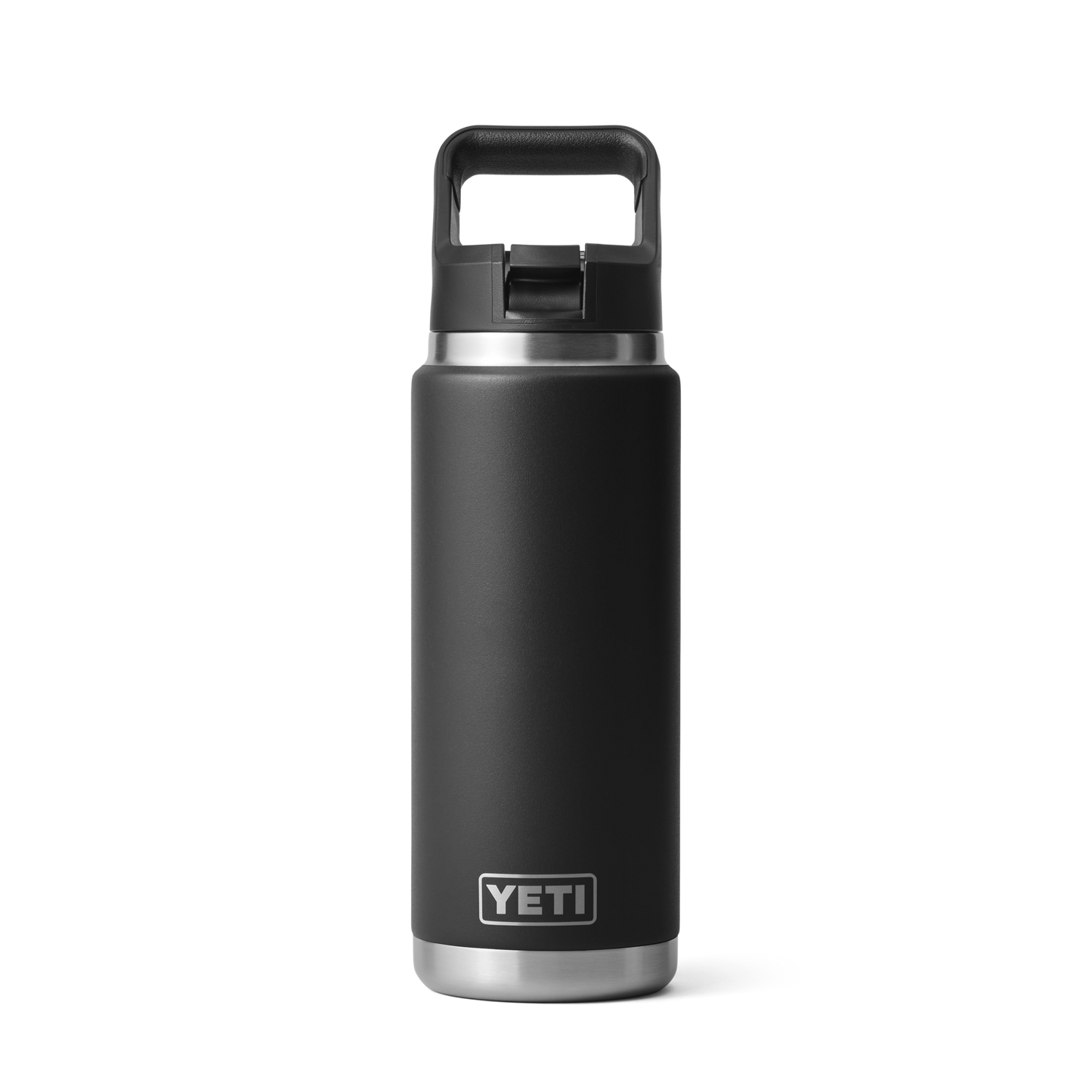 Yeti Rambler 26 Oz Custom Water Bottles With Straw Cap, Black