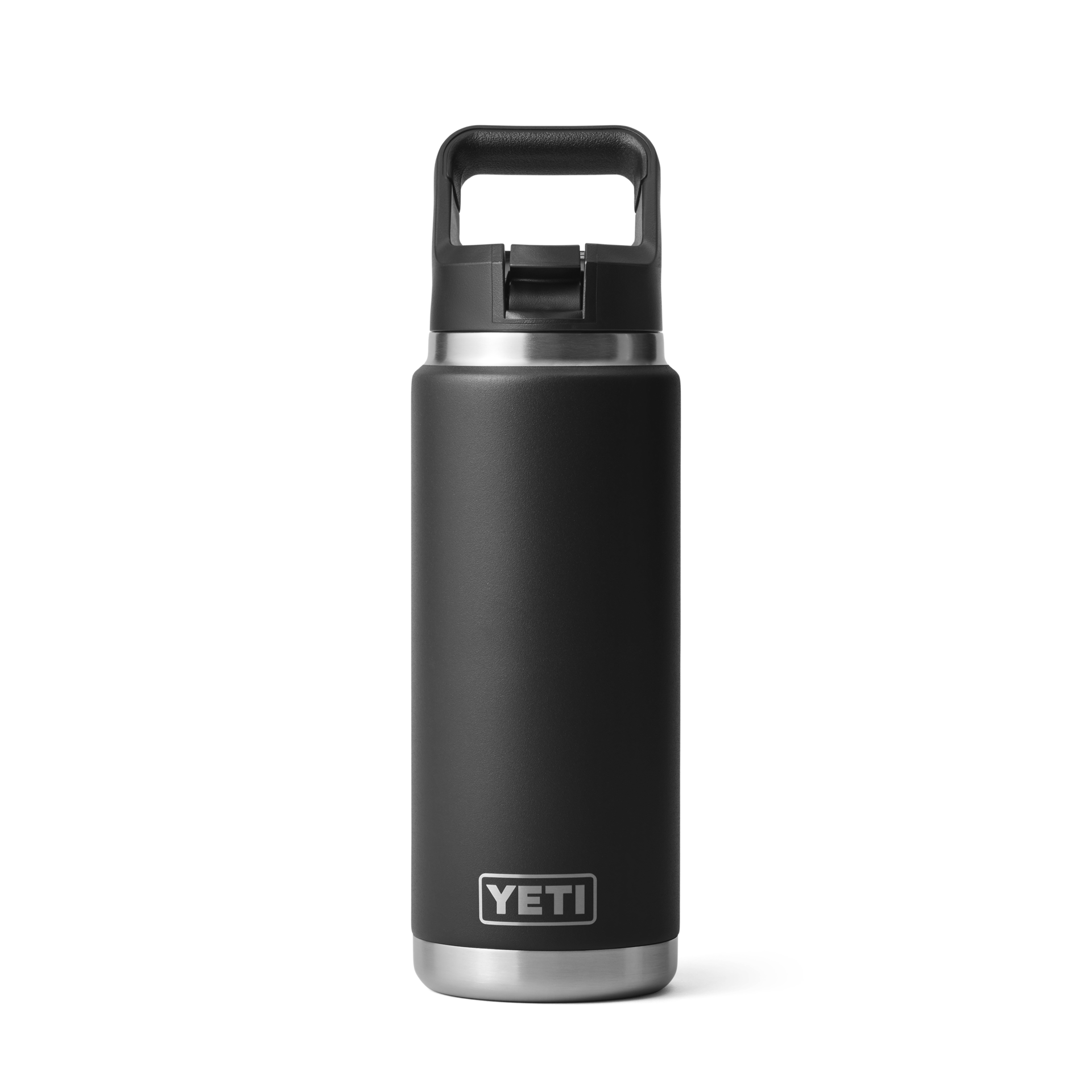 Yeti Rambler 26 Oz Custom Water Bottles With Straw Cap, Black [Black Diamond Realty]