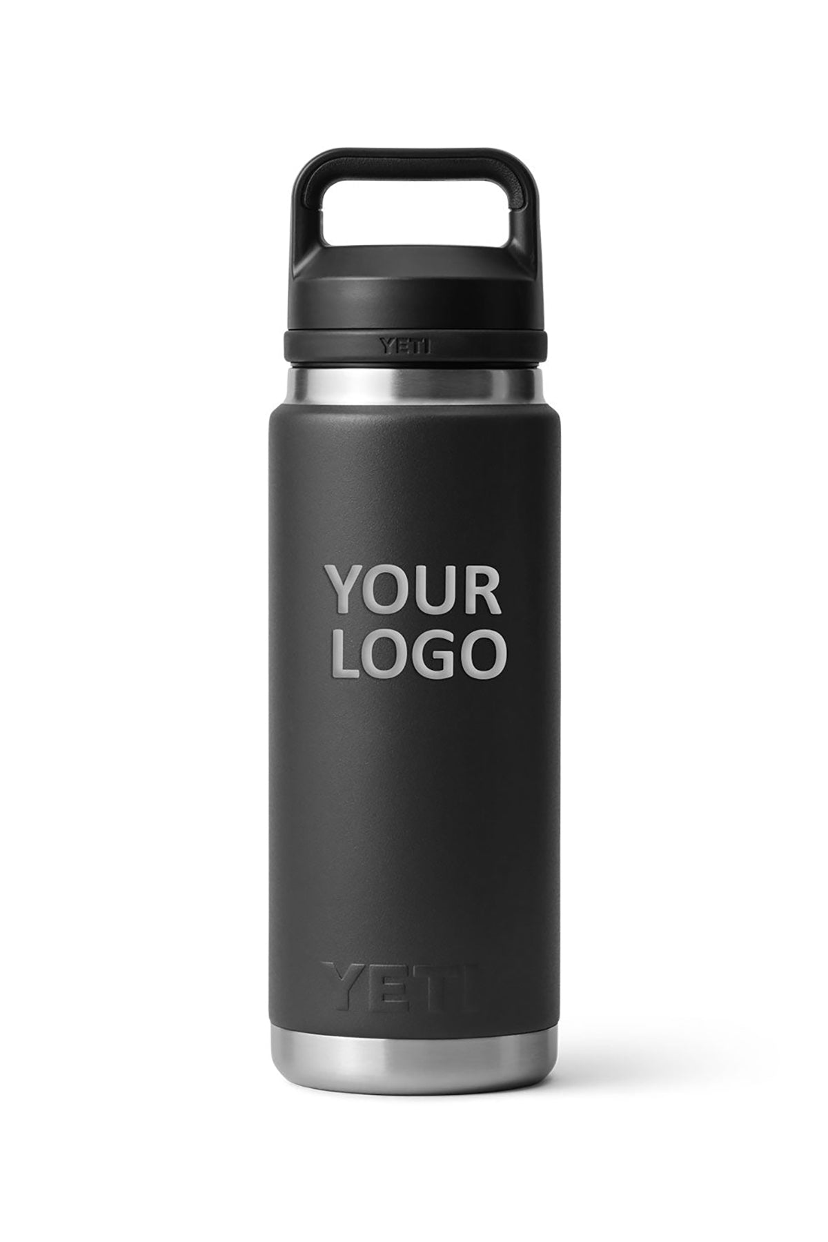YETI Custom 26 Oz Rambler Bottles with Chug Cap, Black