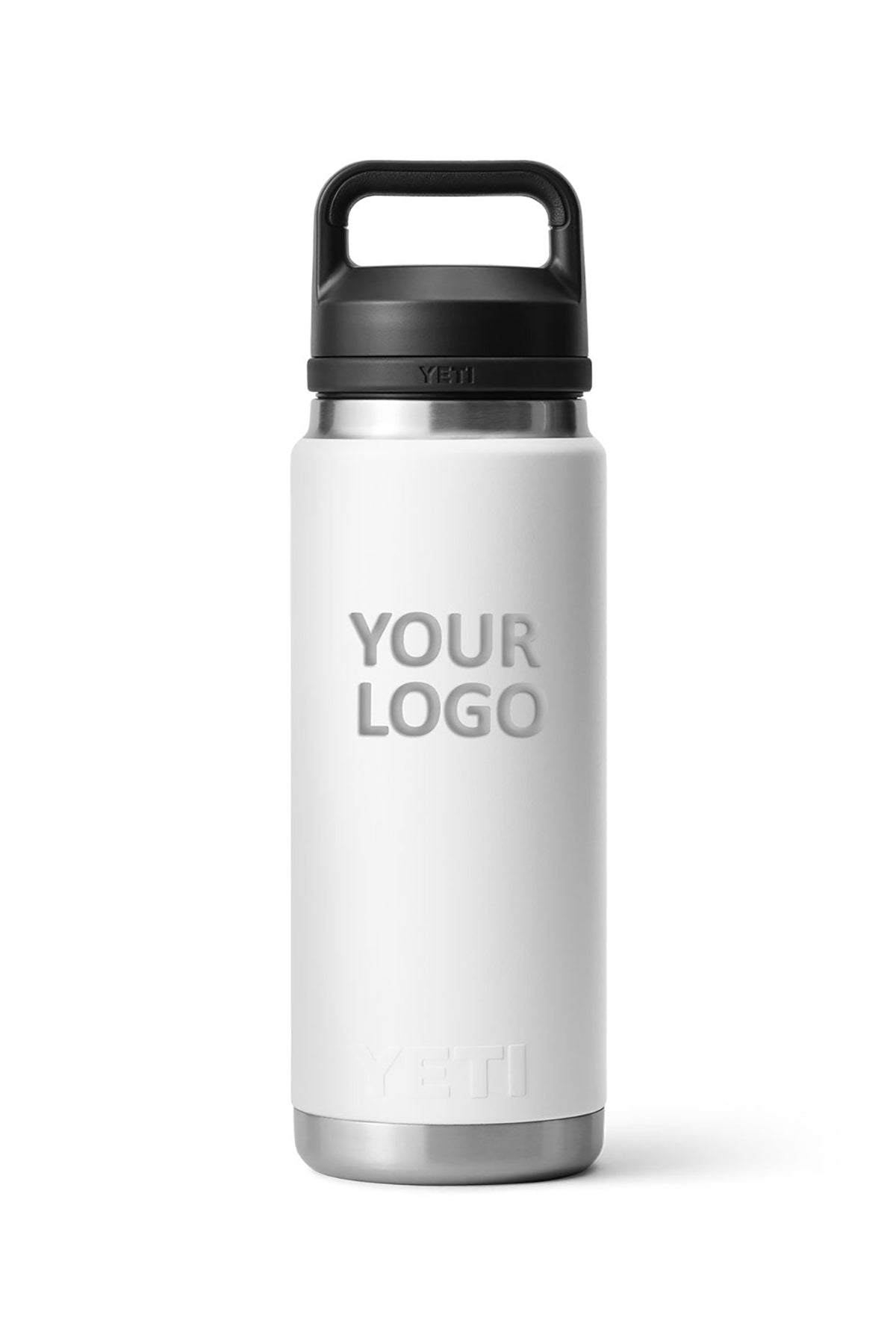YETI Custom 26 Oz Rambler Bottles with Chug Cap, White