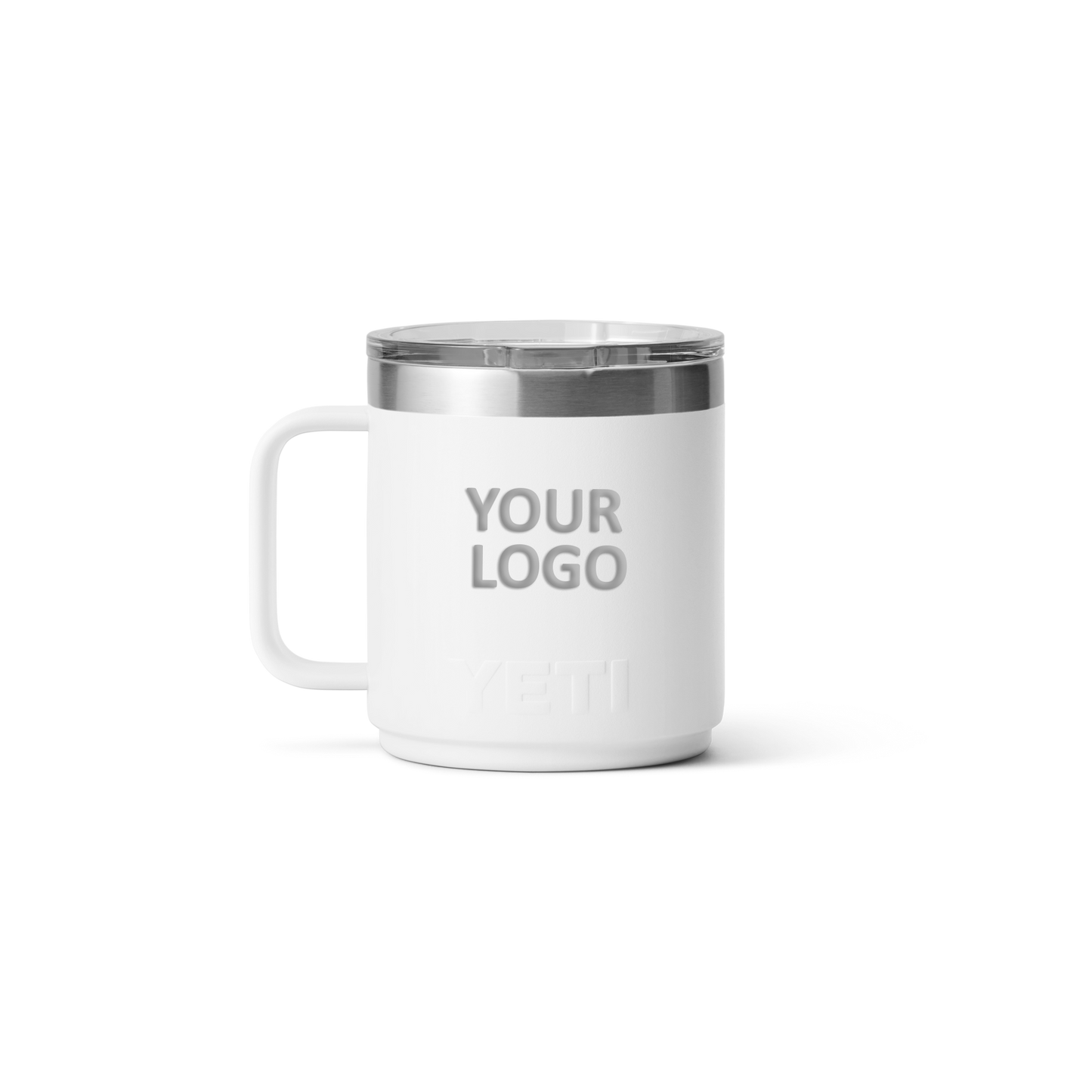 YETI Custom 10 oz Stackable Mugs with Magslider Lid, White [Olive Crest]