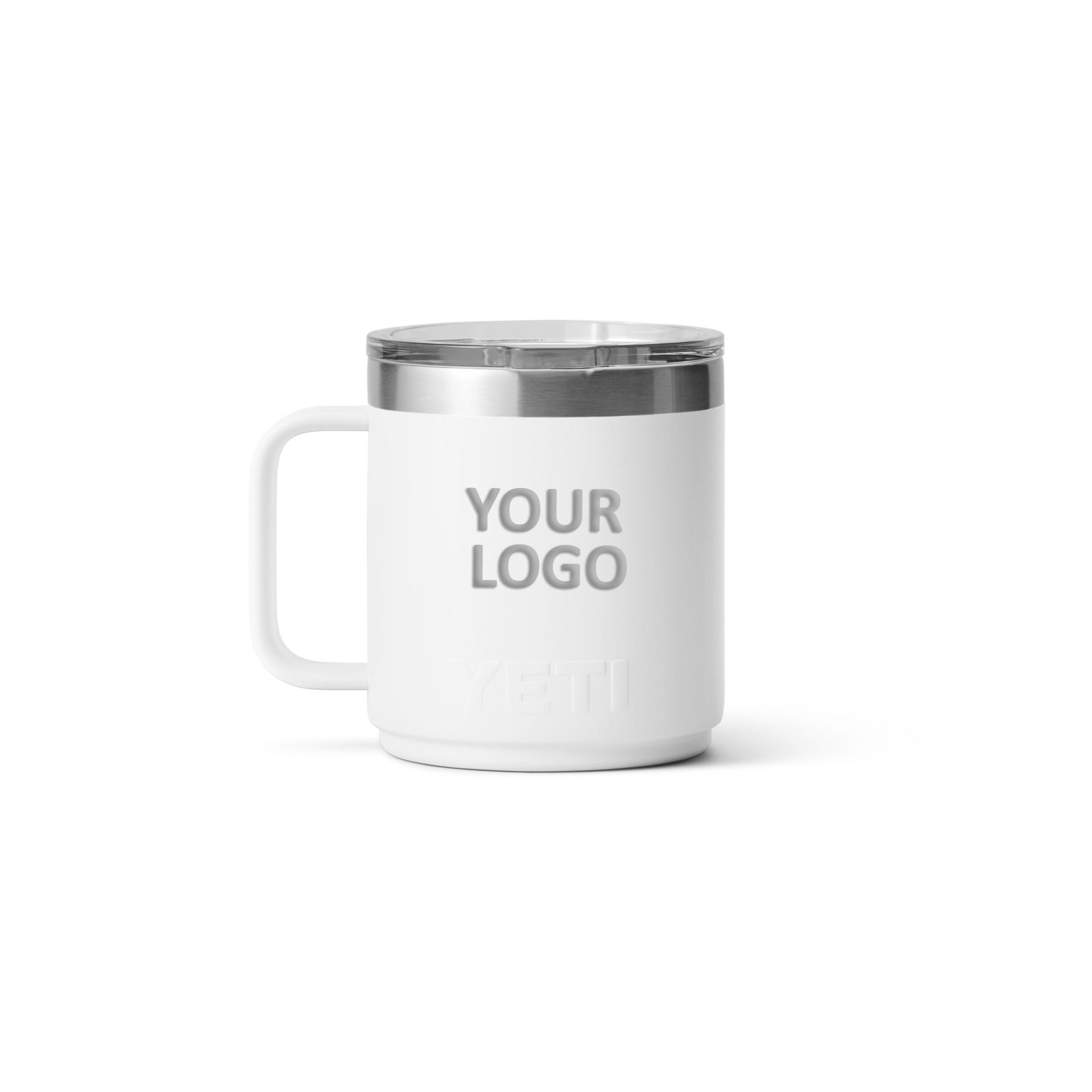 YETI Custom 10 oz Stackable Mugs with Magslider Lid, White [Olive Crest]