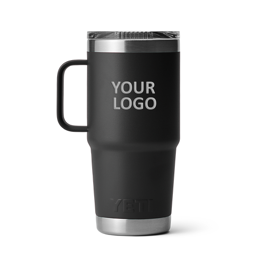 YETI Custom 20 oz Travel Mugs with Stronghold Lid, Black