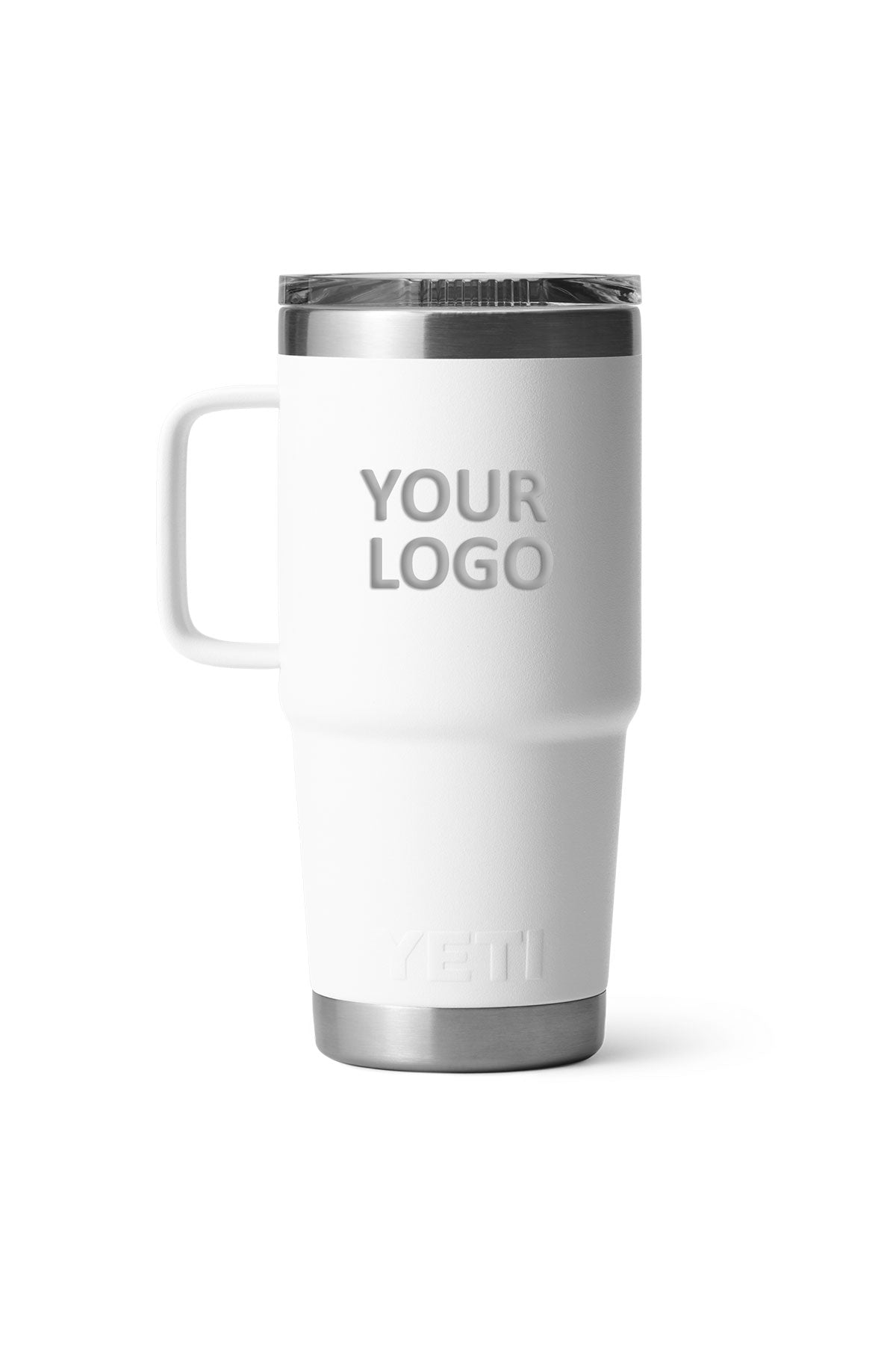 YETI Custom 20 oz Travel Mugs with Stronghold Lid, White