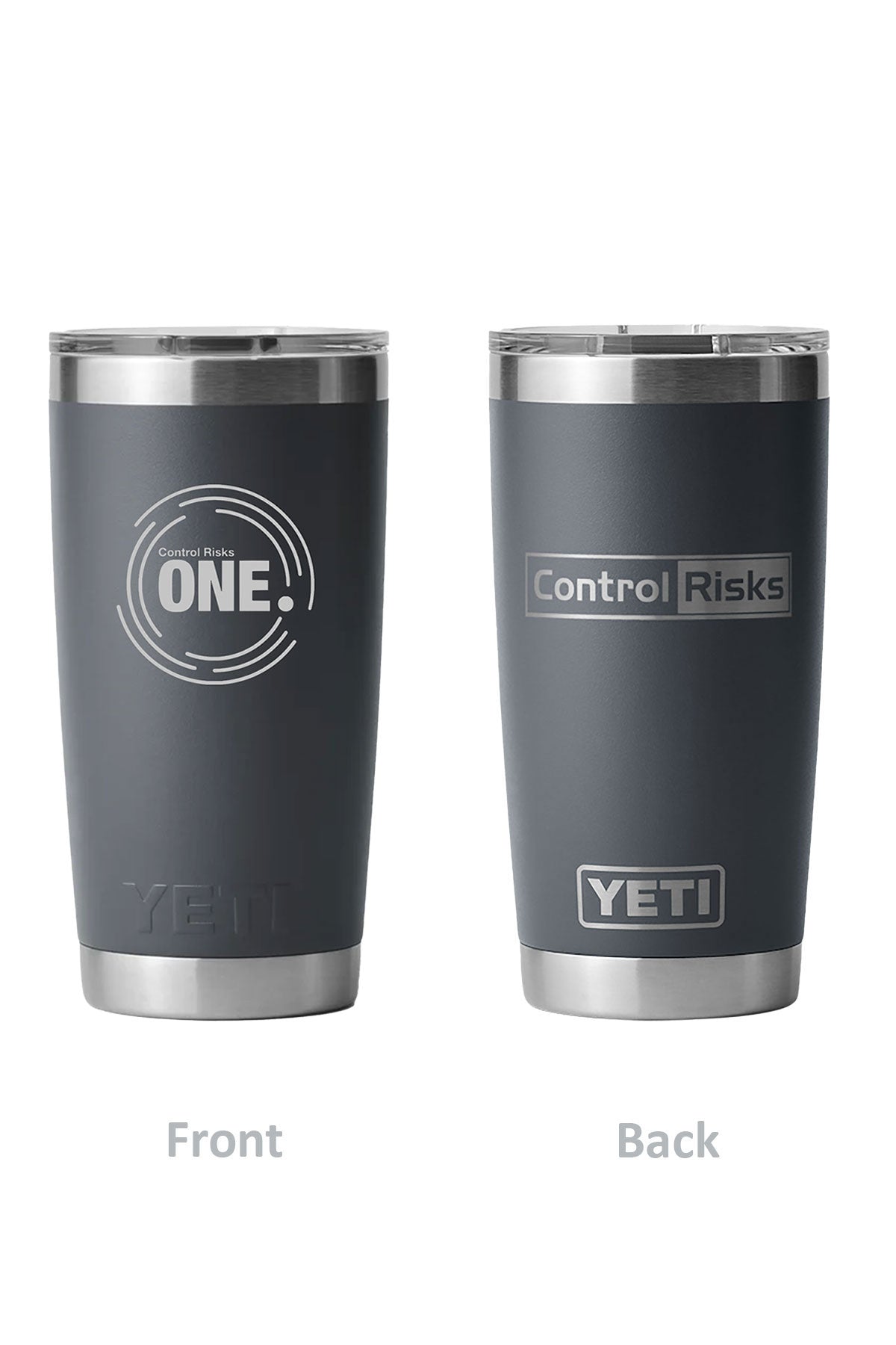 YETI 20 Oz Tumbler with Magslider Lid, Charcoal [Control Risks]