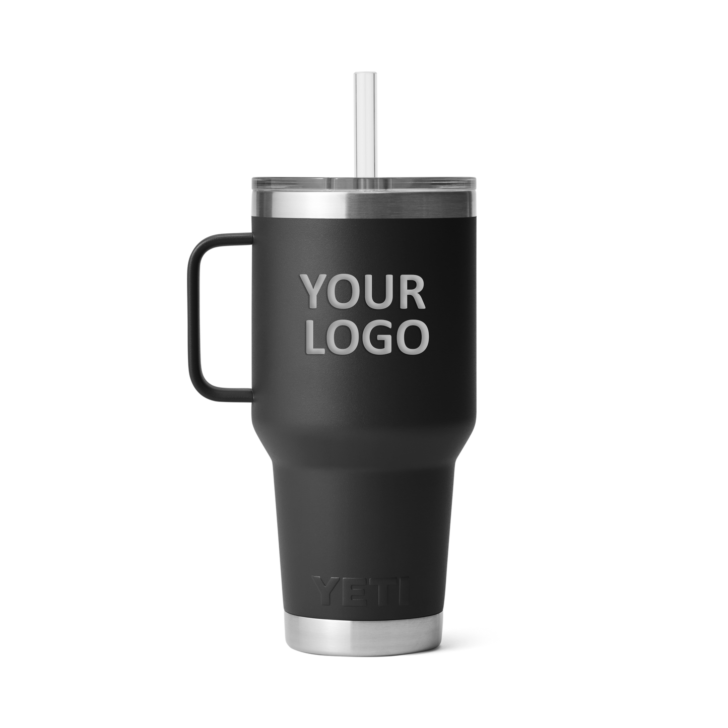 Custom Yeti Rambler 35oz Straw Mug Black 