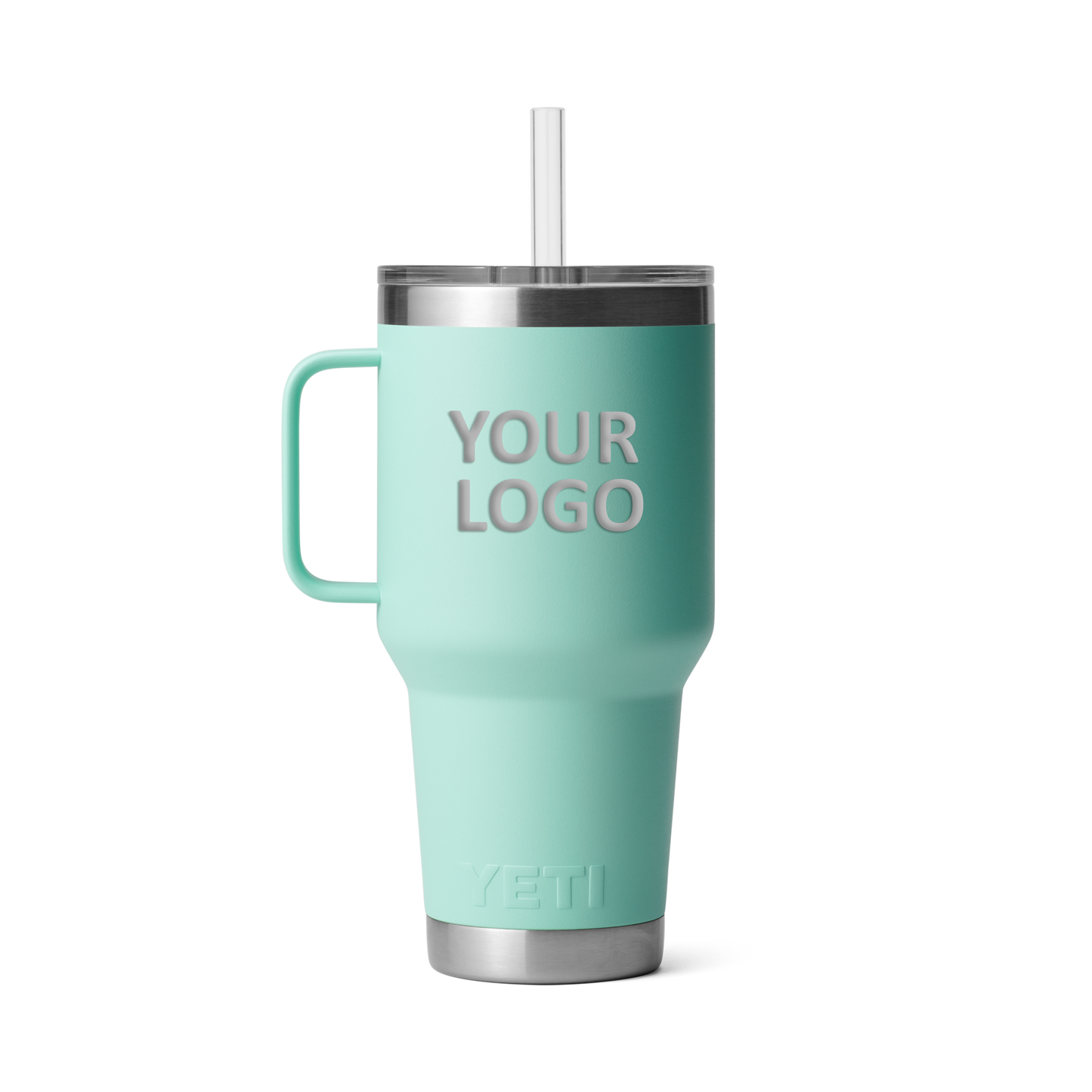 Custom Yeti Rambler 35oz Straw Mug Seafoam 