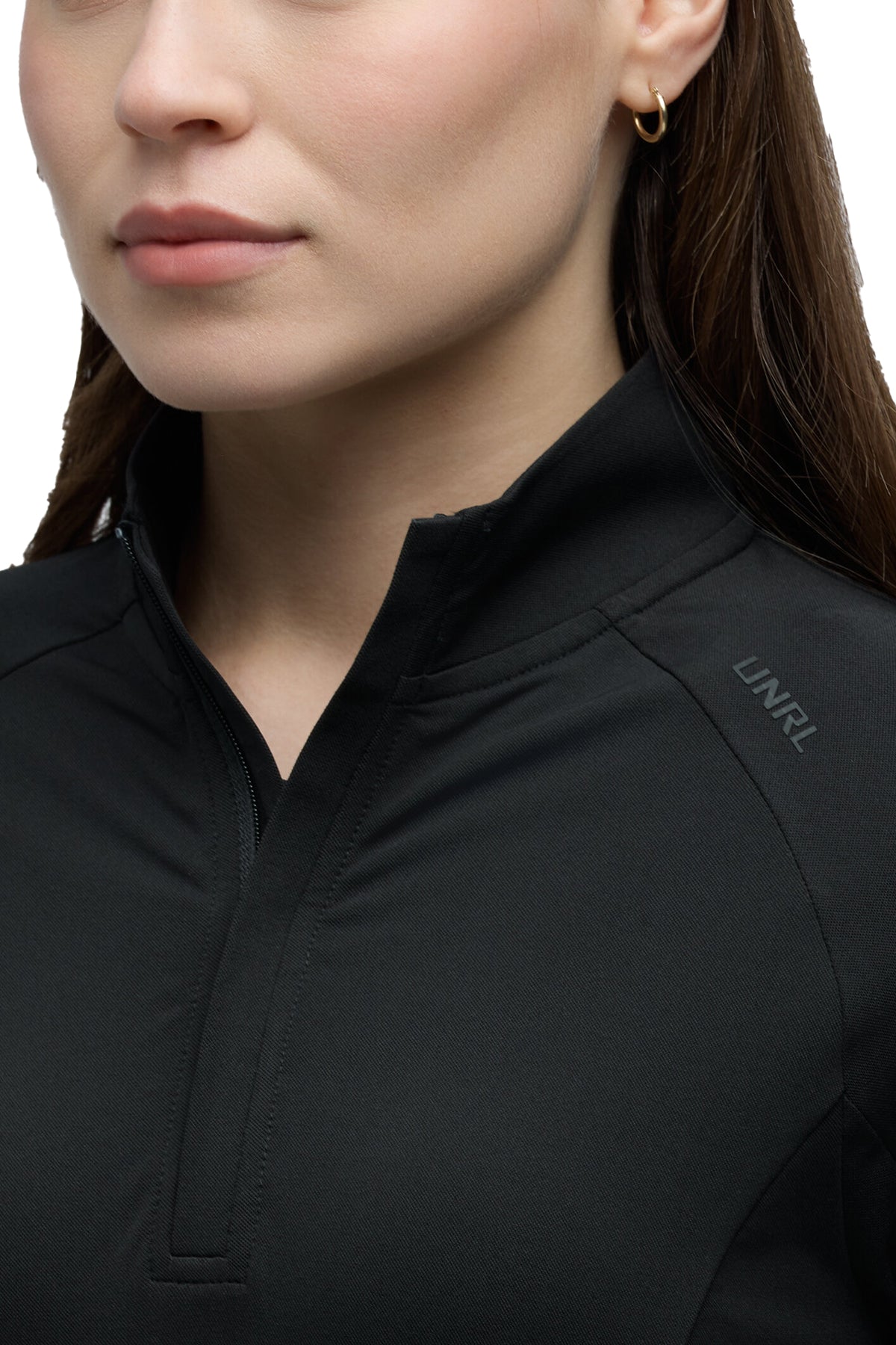 UNRL Women's Highlands Custom Quarter Zips, Black
