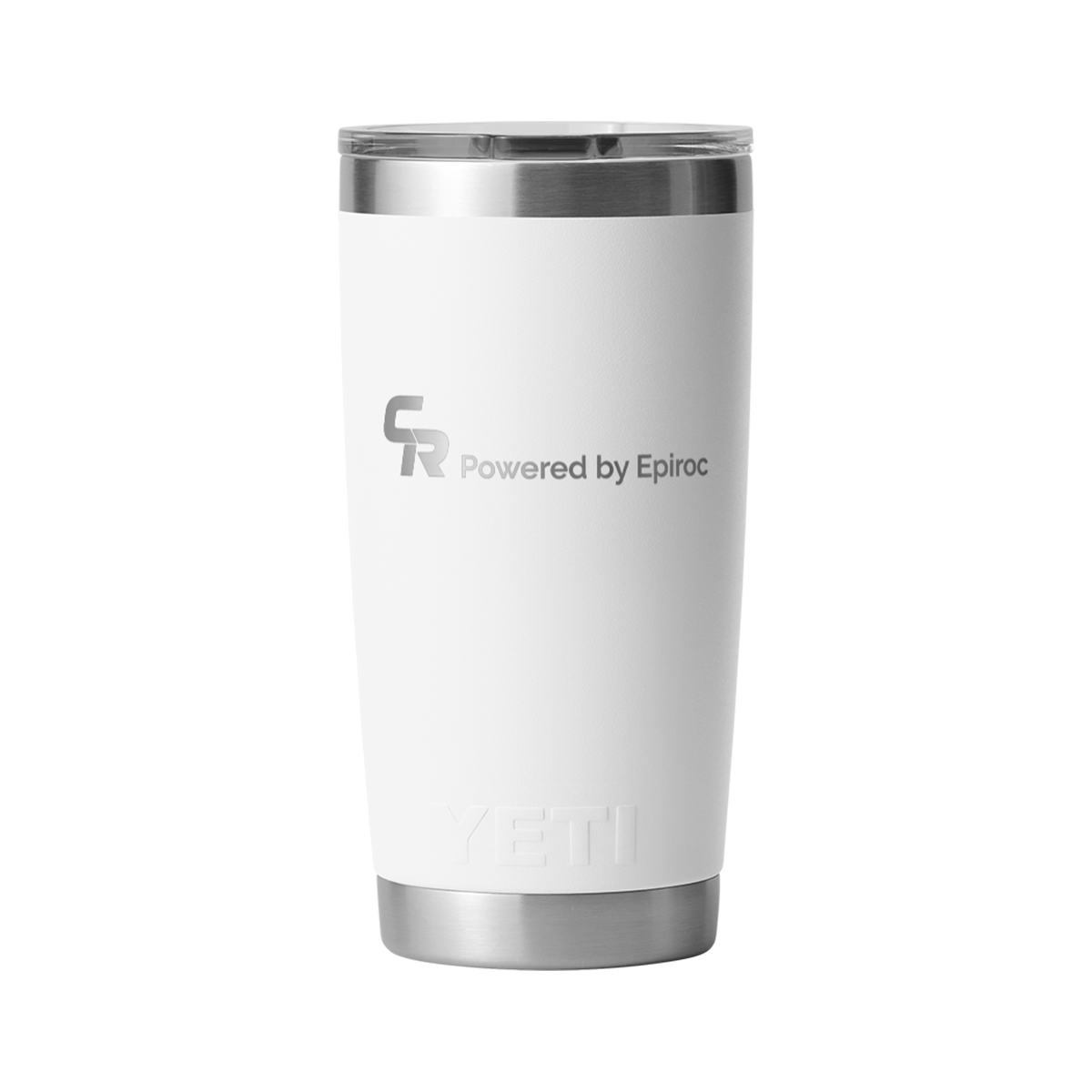 YETI Rambler 20 oz Mug with Magslider Lid, White [CR Powered by Epiroc Accessories]