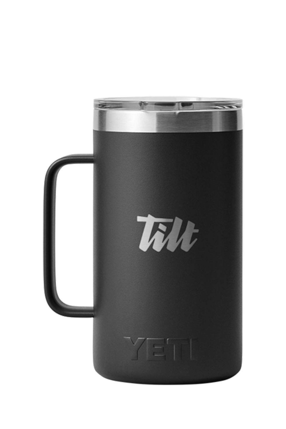 YETI 24 oz Mug with Magslider Lid, Black [Tilt]