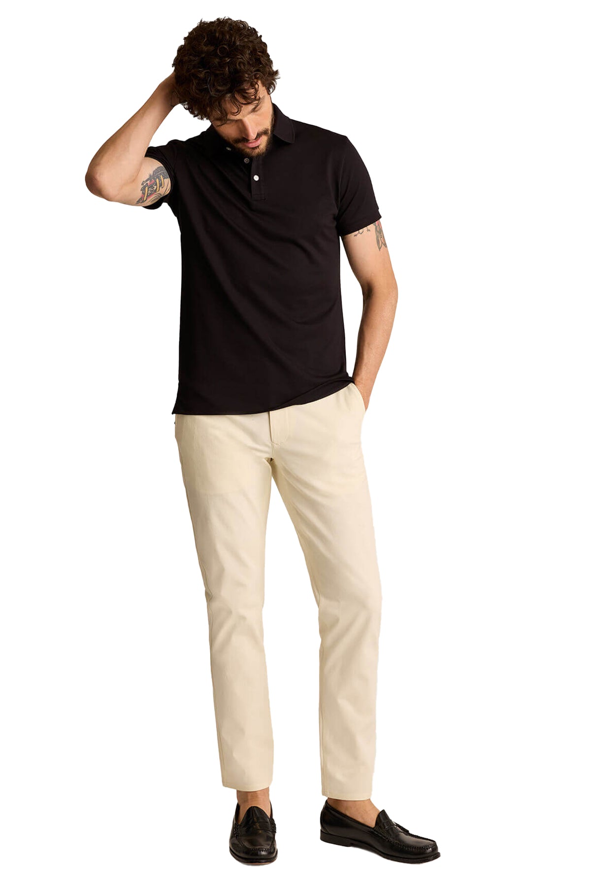 Bonobos Stretch Pique Custom Polos, Black