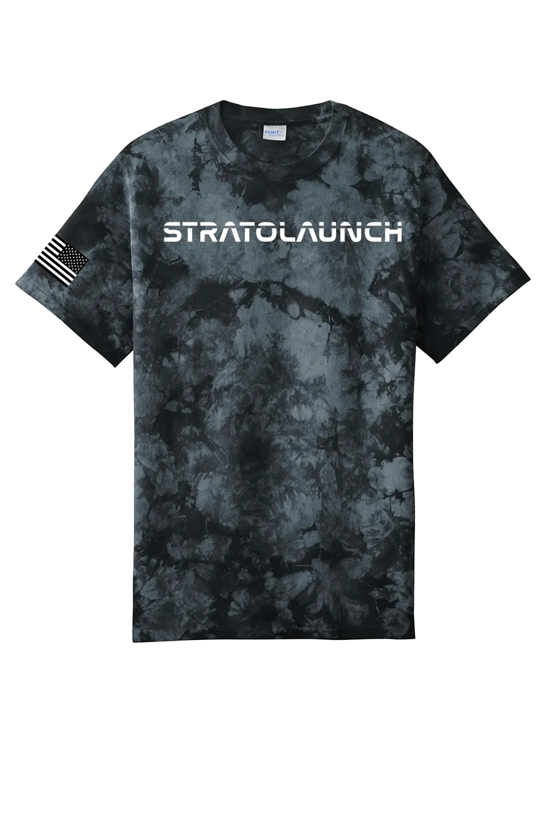 Port & Company Crystal Tie-Dye Tee, Black [Stratolaunch]