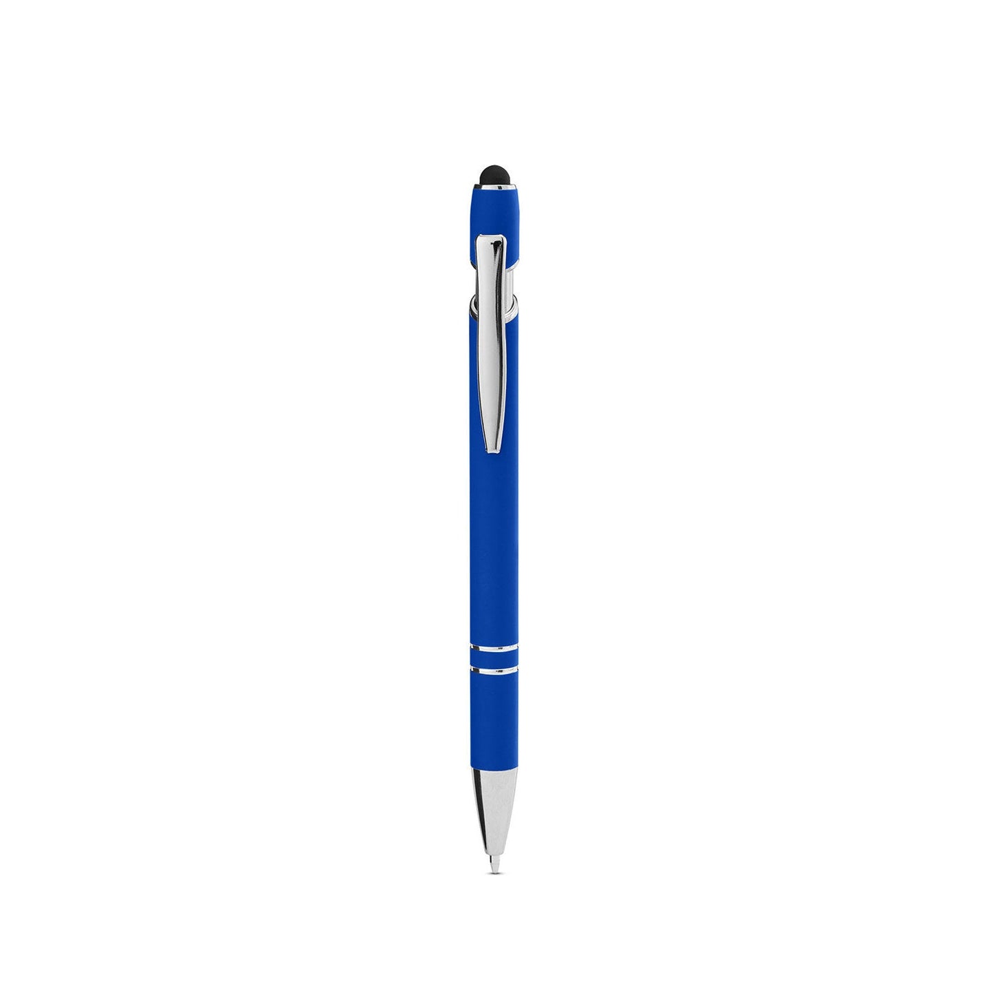 Core365 Rubberized Aluminum Click Stylus Pens, True Royal