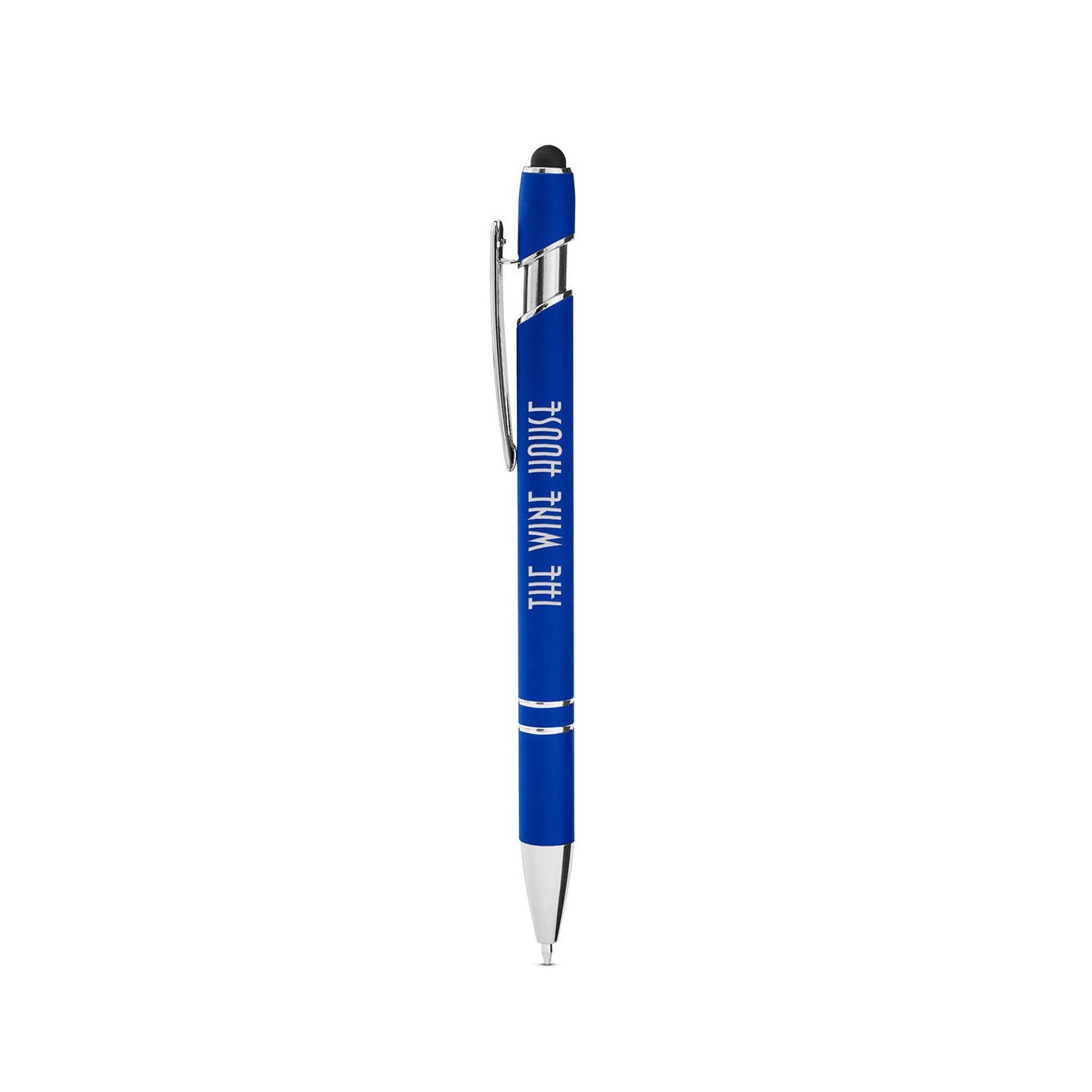 Core365 Rubberized Aluminum Click Stylus Pens, True Royal