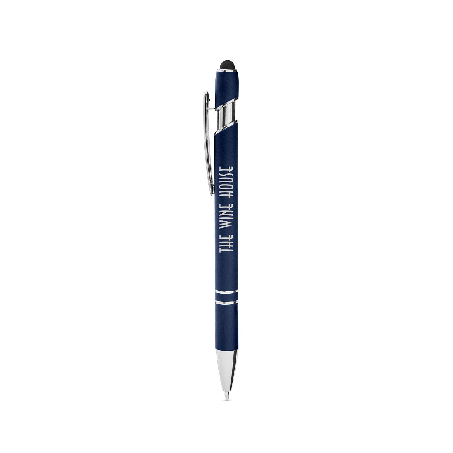 Core365 Rubberized Aluminum Click Stylus Pens, Classic Navy [Elevated Lending]
