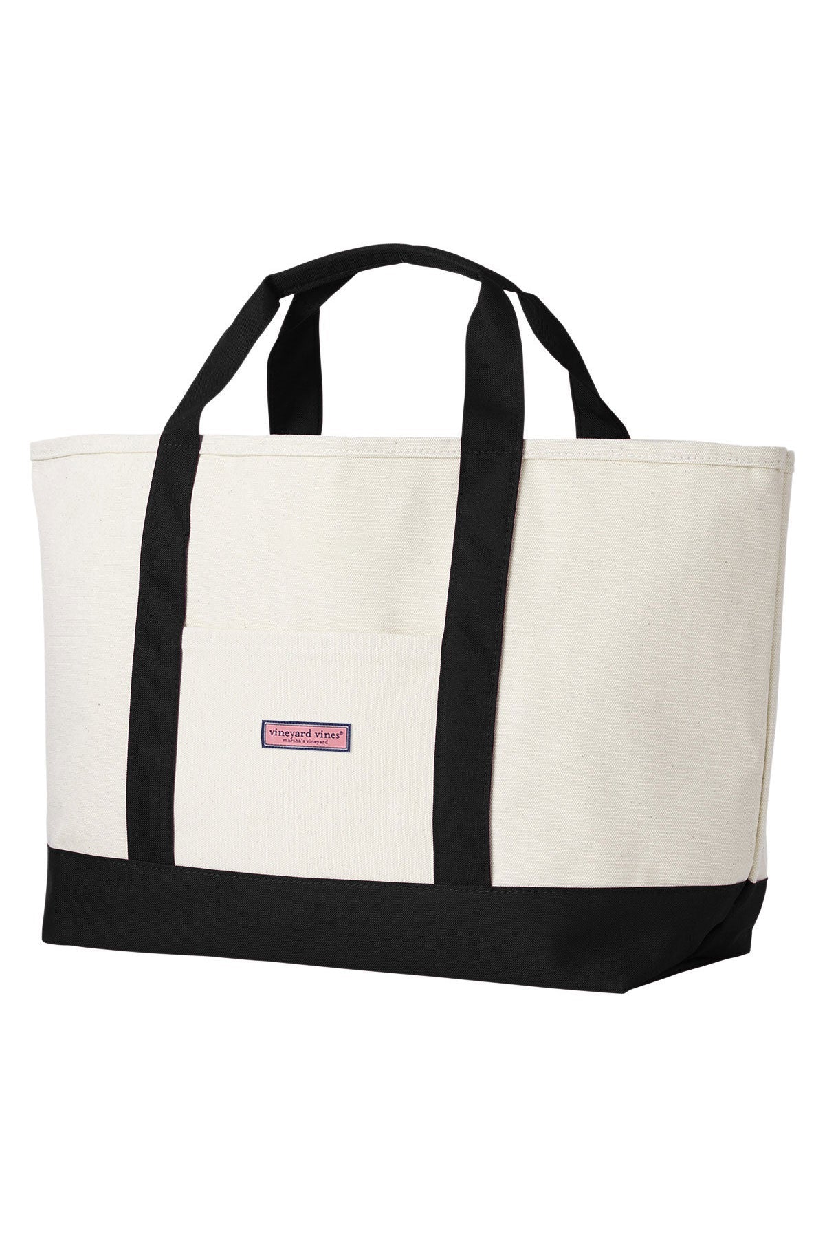 Vineyard Vines Custom Canvas Captain Tote, Natural/Jet Black