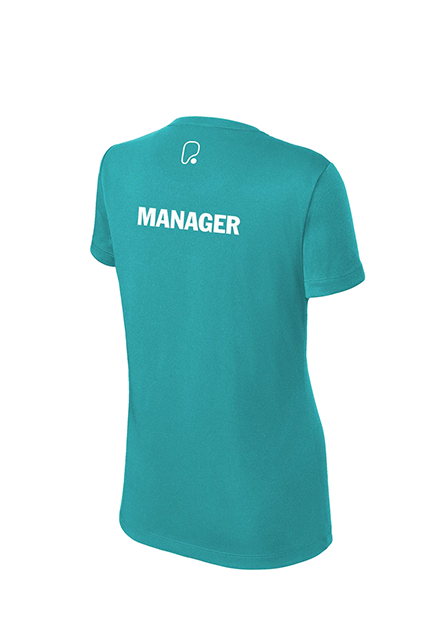 Sport-Tek Ladies PosiCharge Tee, Teal - MANAGER [PureGym]