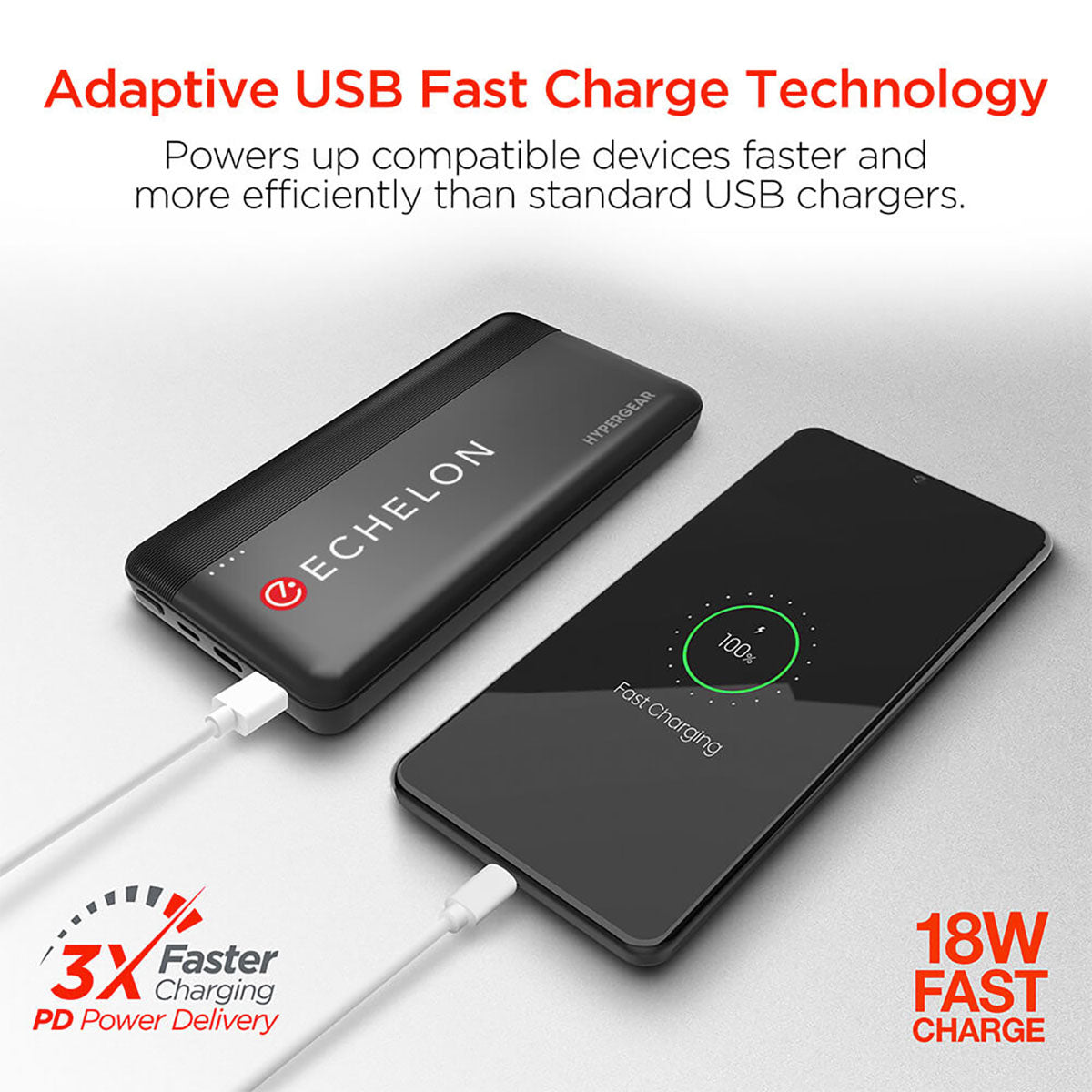 Hypergear Customized Fast Charge Power Banks, Black