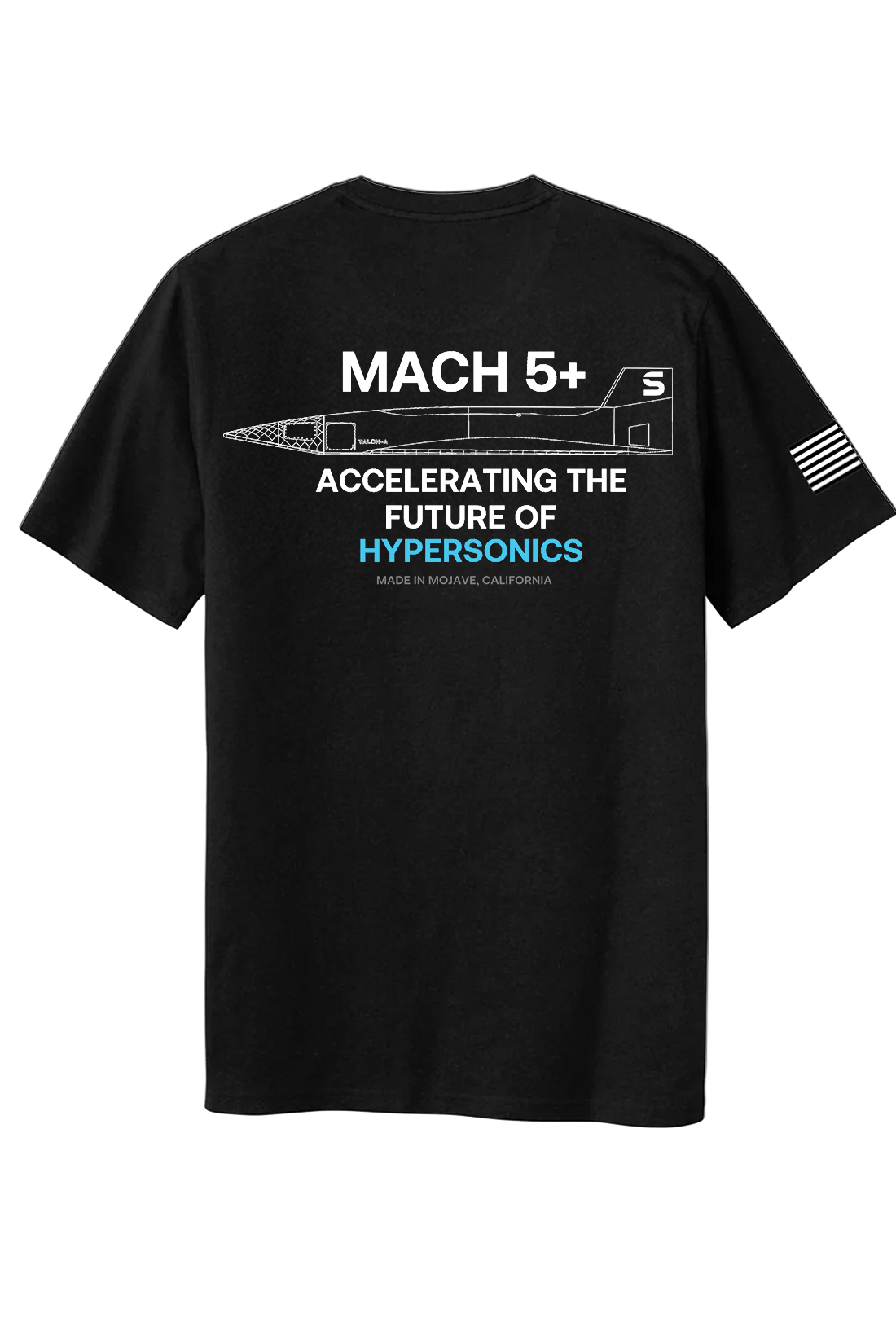 New Era Tri-Blend Printed Tee, Black Solid [Stratolaunch]