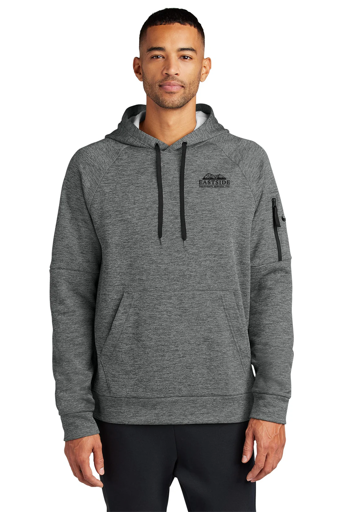 Nike Therma-FIT Pocket Pullover Hoodie, Charcoal Heather [Eastside Vocational Services, Inc.]
