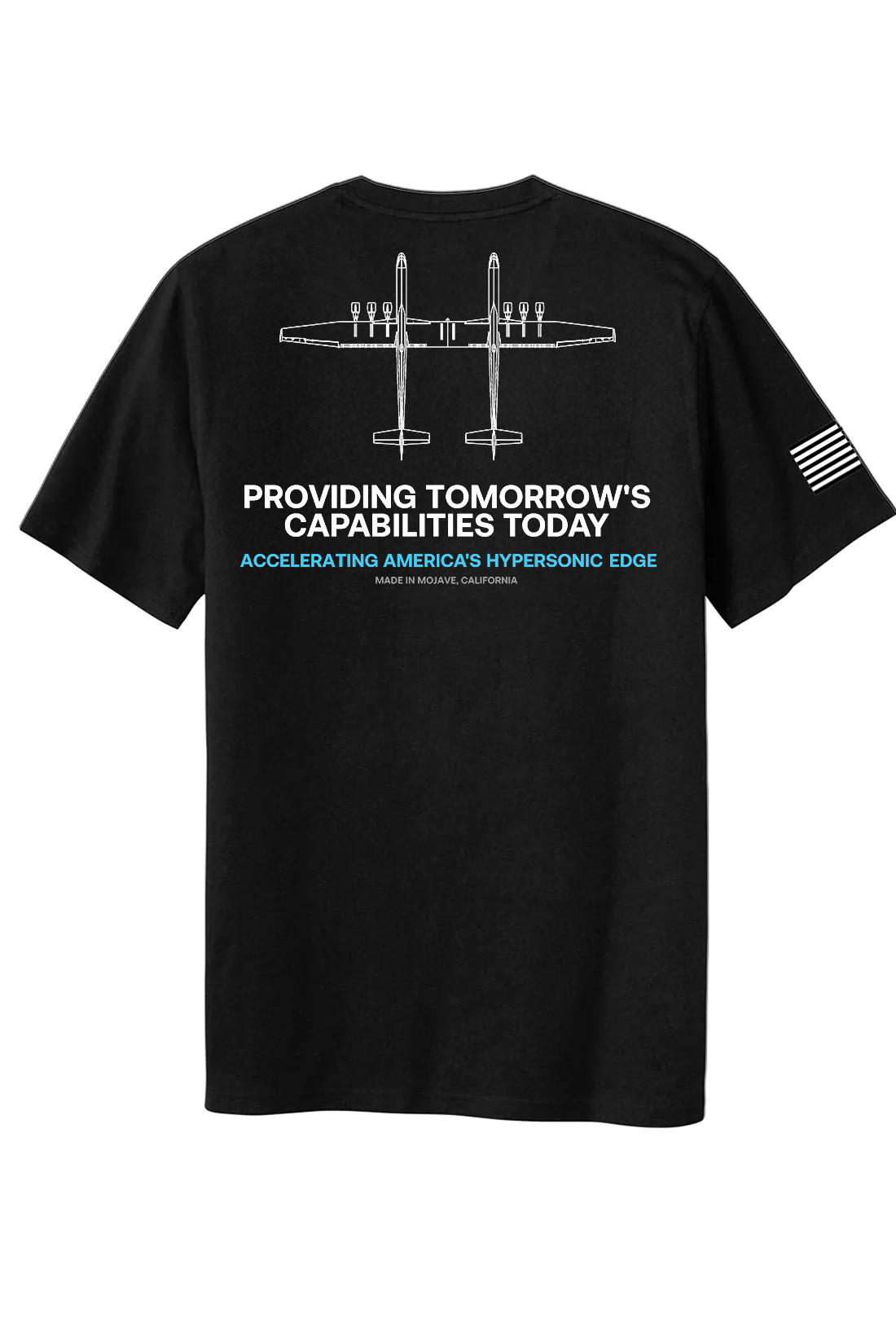 New Era Tri-Blend Printed Tee, Black Solid [Stratolaunch]